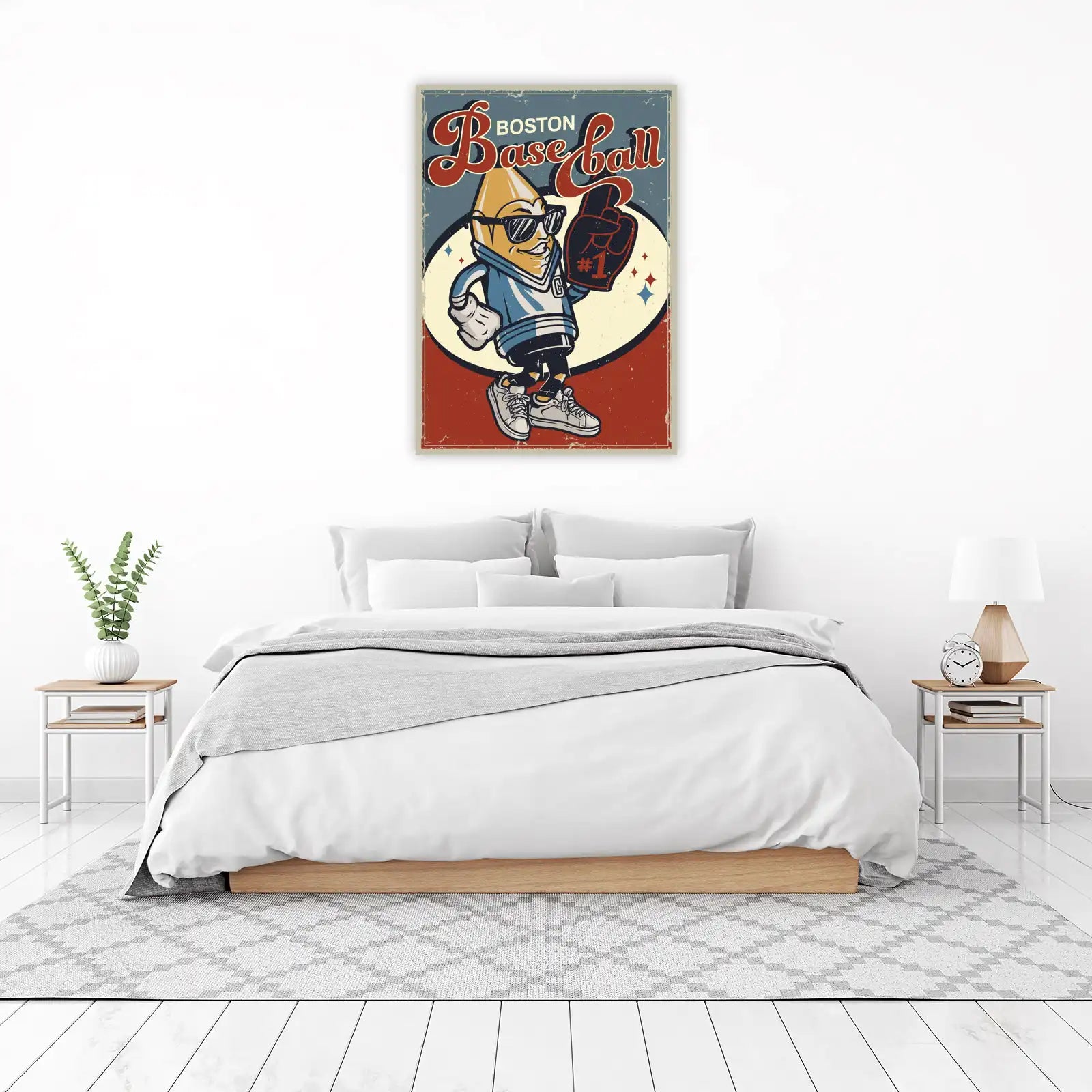Retro Boston Baseball Fanatic Wall Art