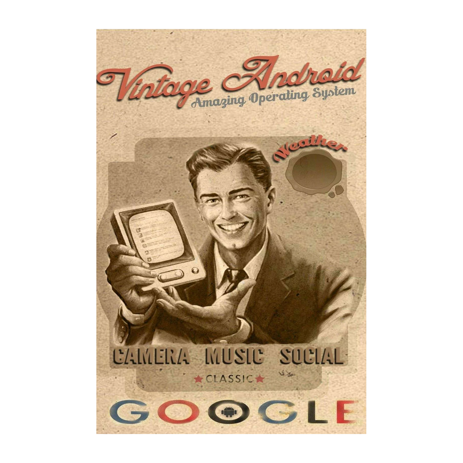 Vintage Android Retro Tech Wall Art