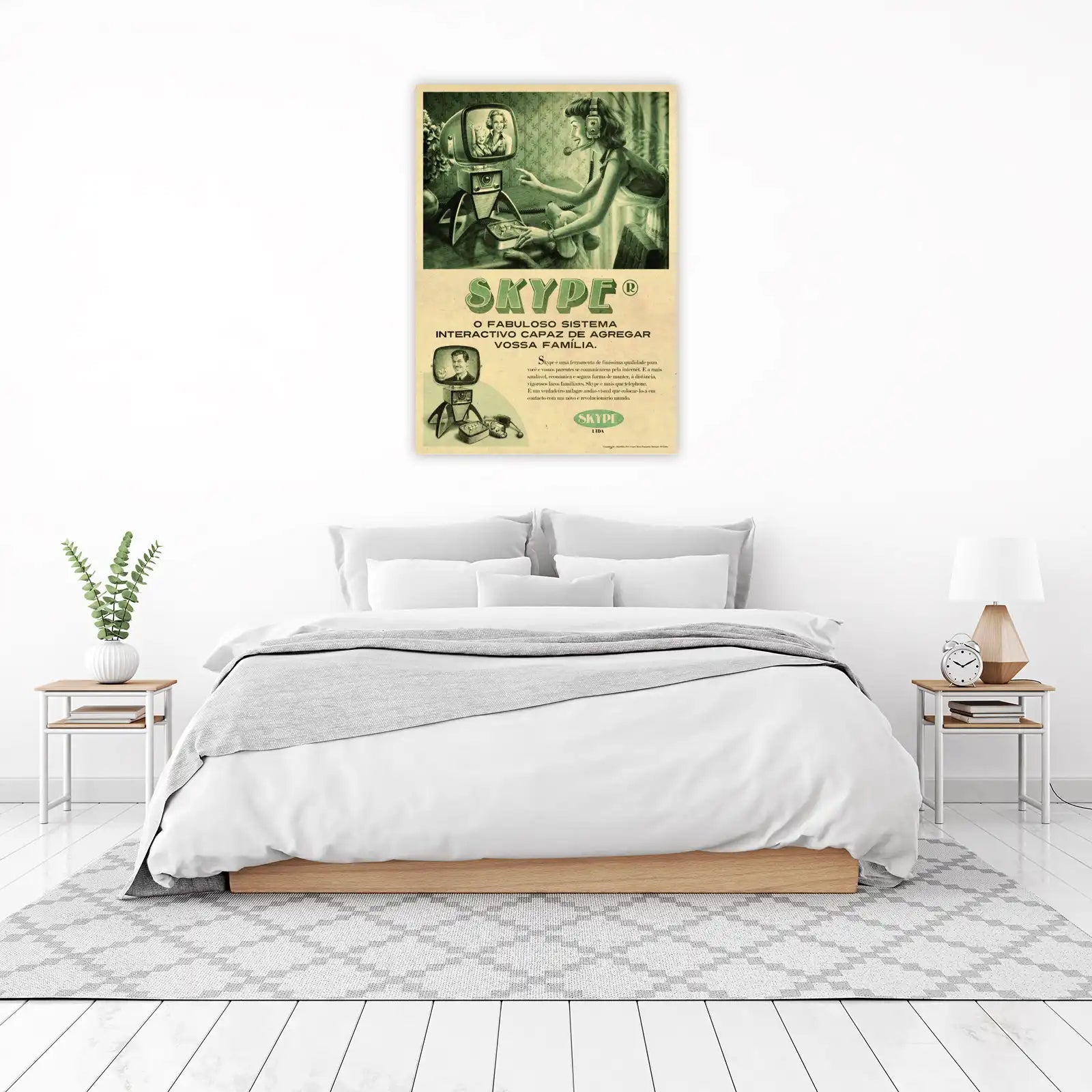 Retro Skype Family Communication Wall Art