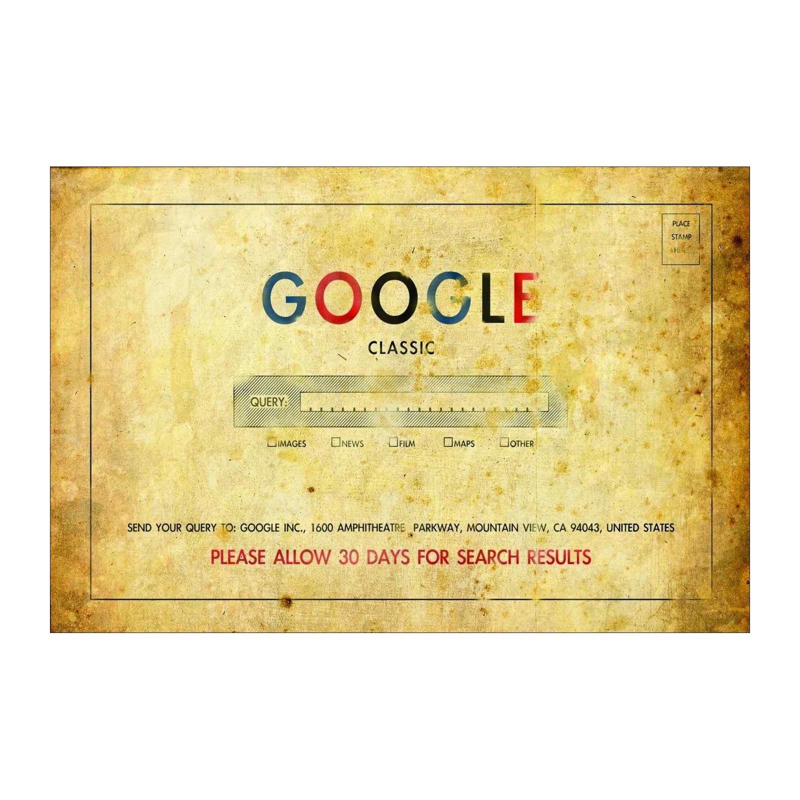 Vintage Google Classic Search Retro Wall Art