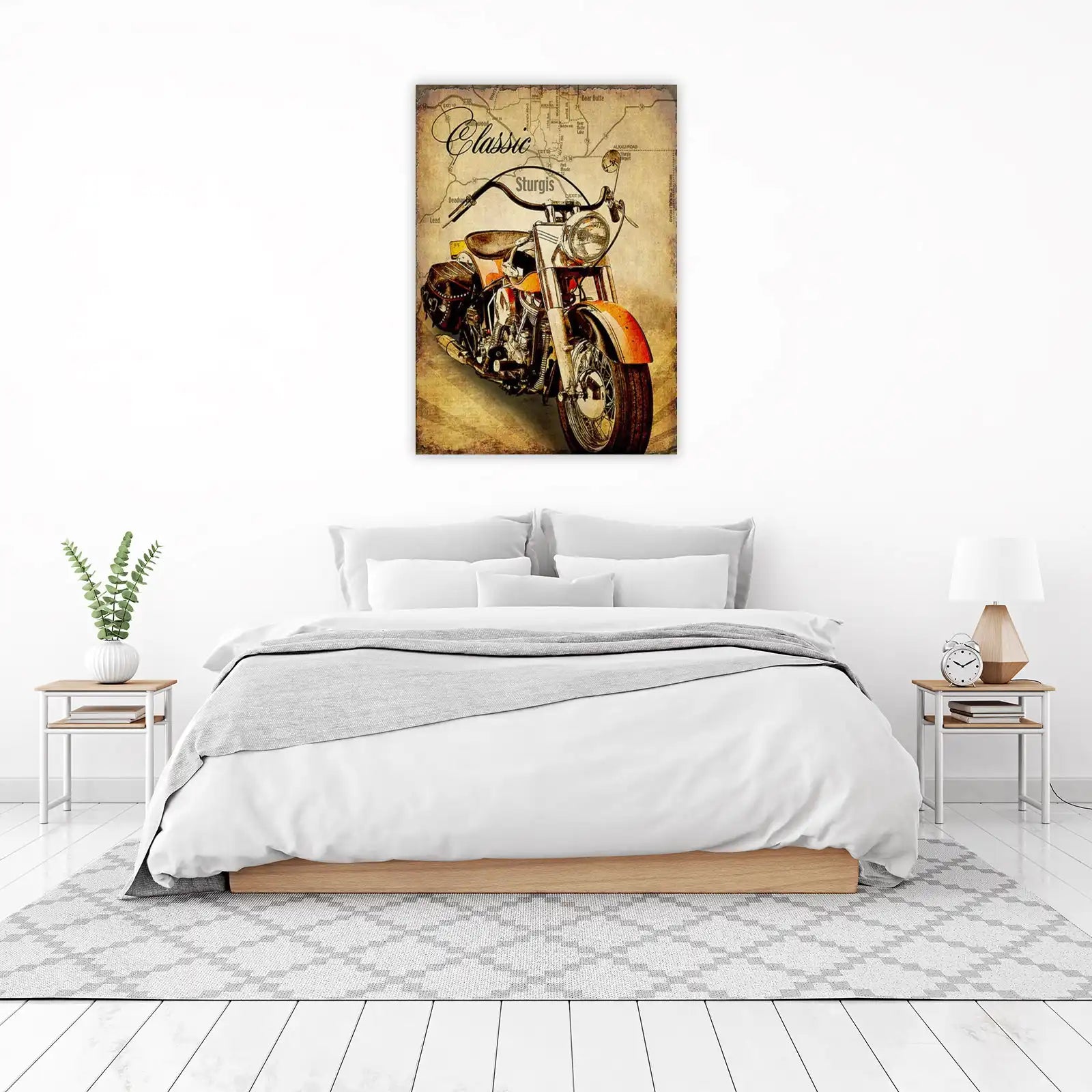 Vintage Sturgis Motorcycle Road Trip Wall Art