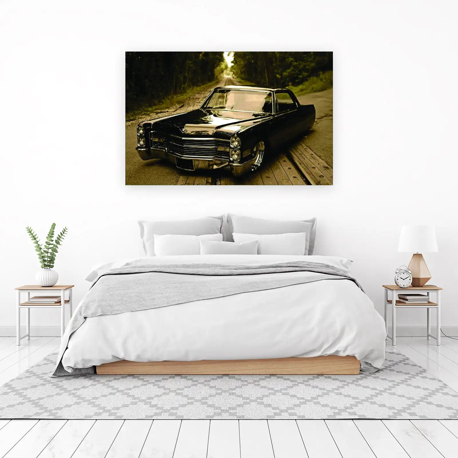 Vintage Black Cadillac Wall Art Wall Art
