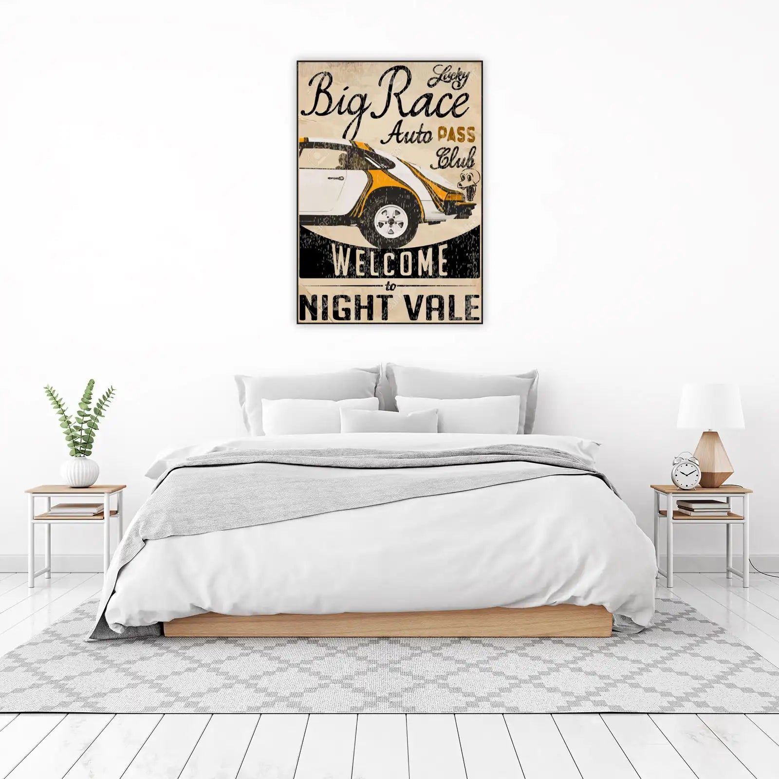 Vintage Car Race "Nightvale" Wall Art