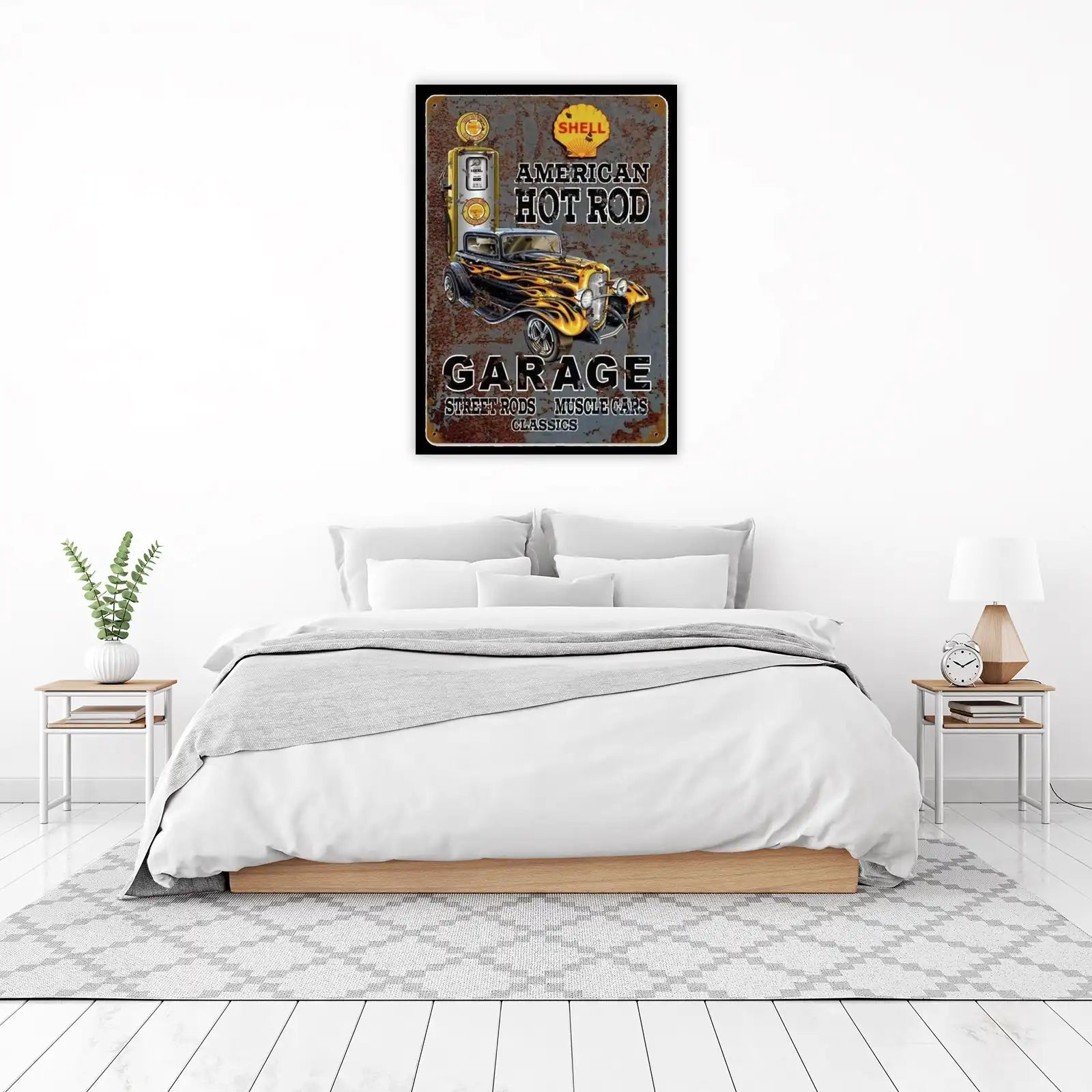 Vintage American Hot Rod Garage Metal Wall Art