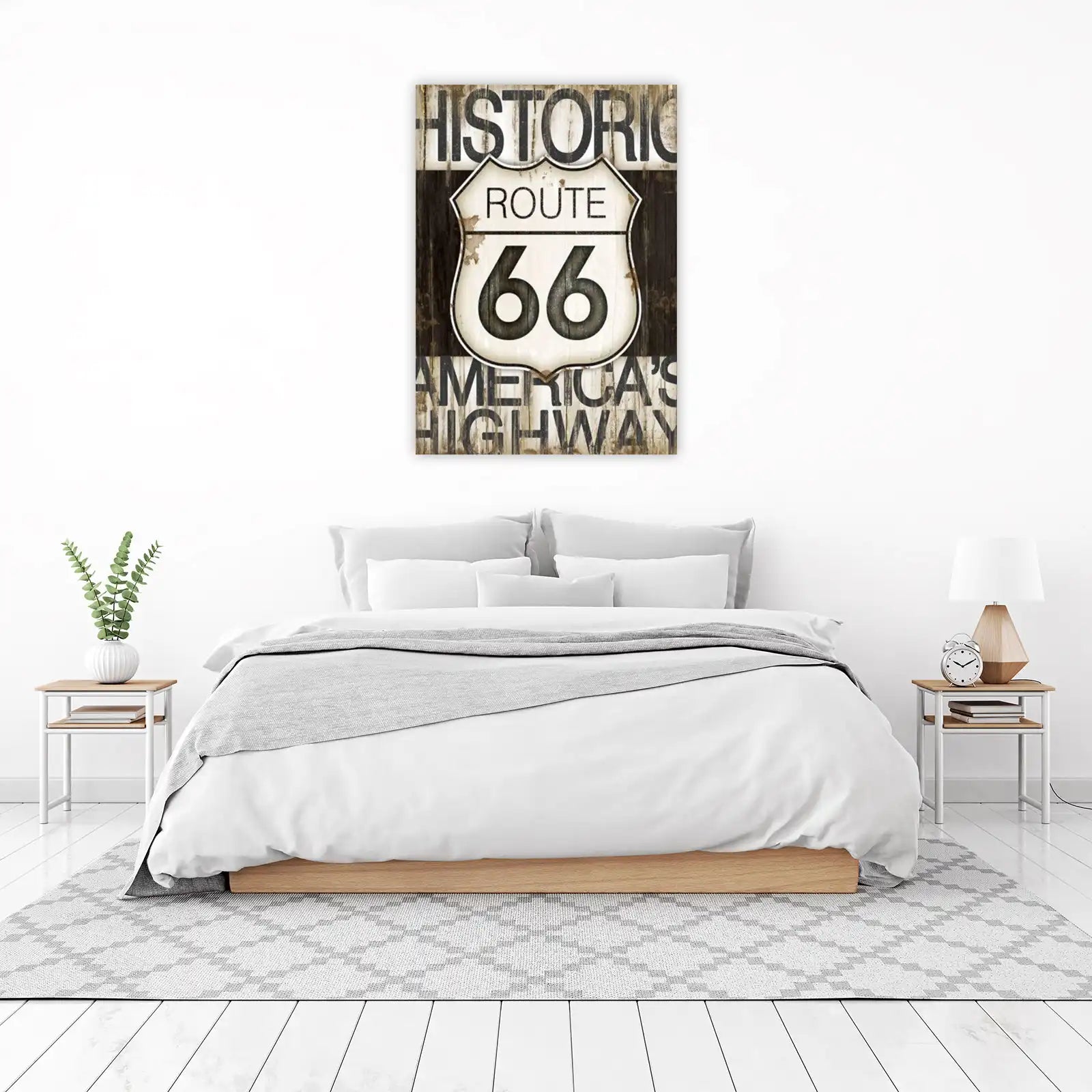 Vintage Route 66 America's Highway Wall Art
