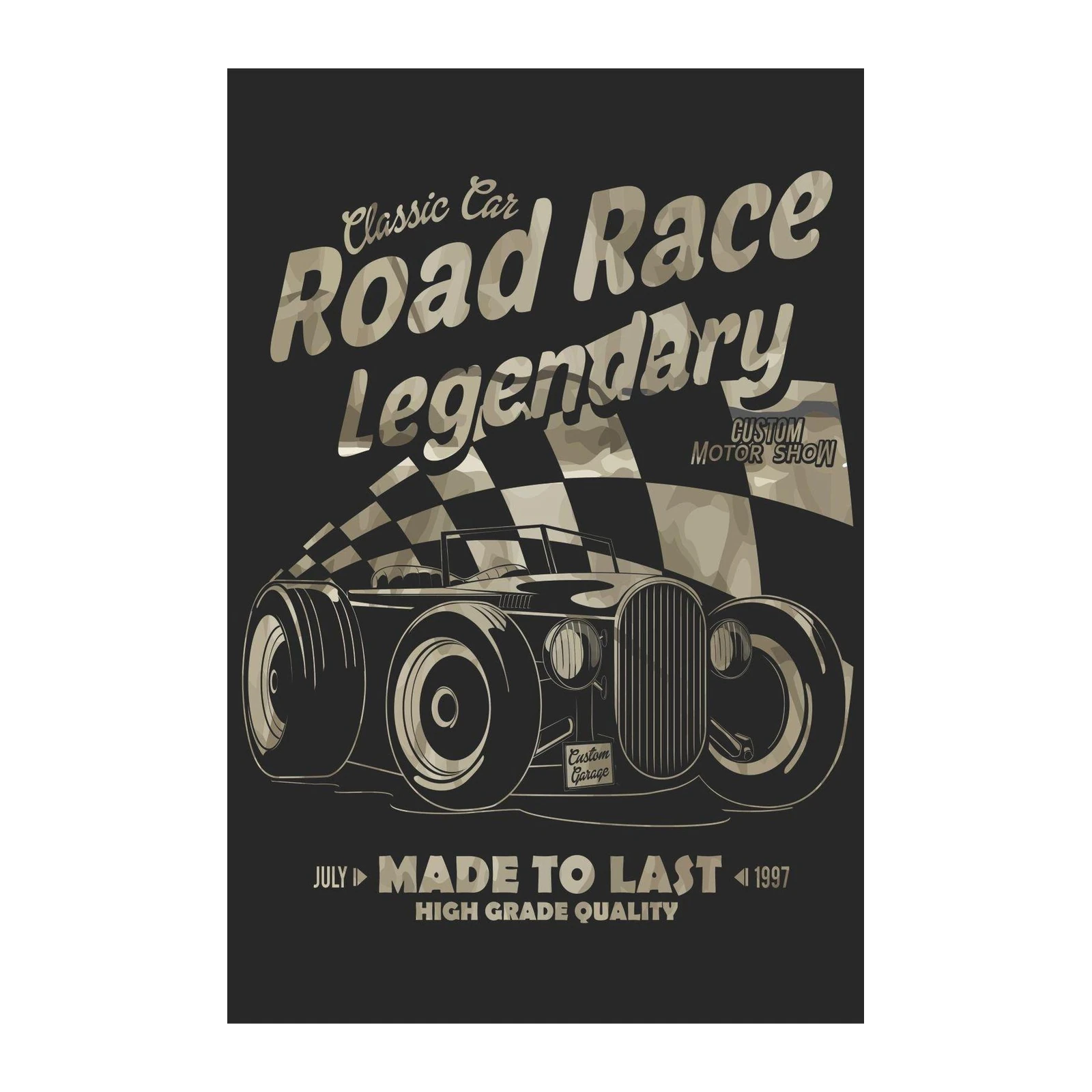 Legendary Road Race Classic Car Wall Art