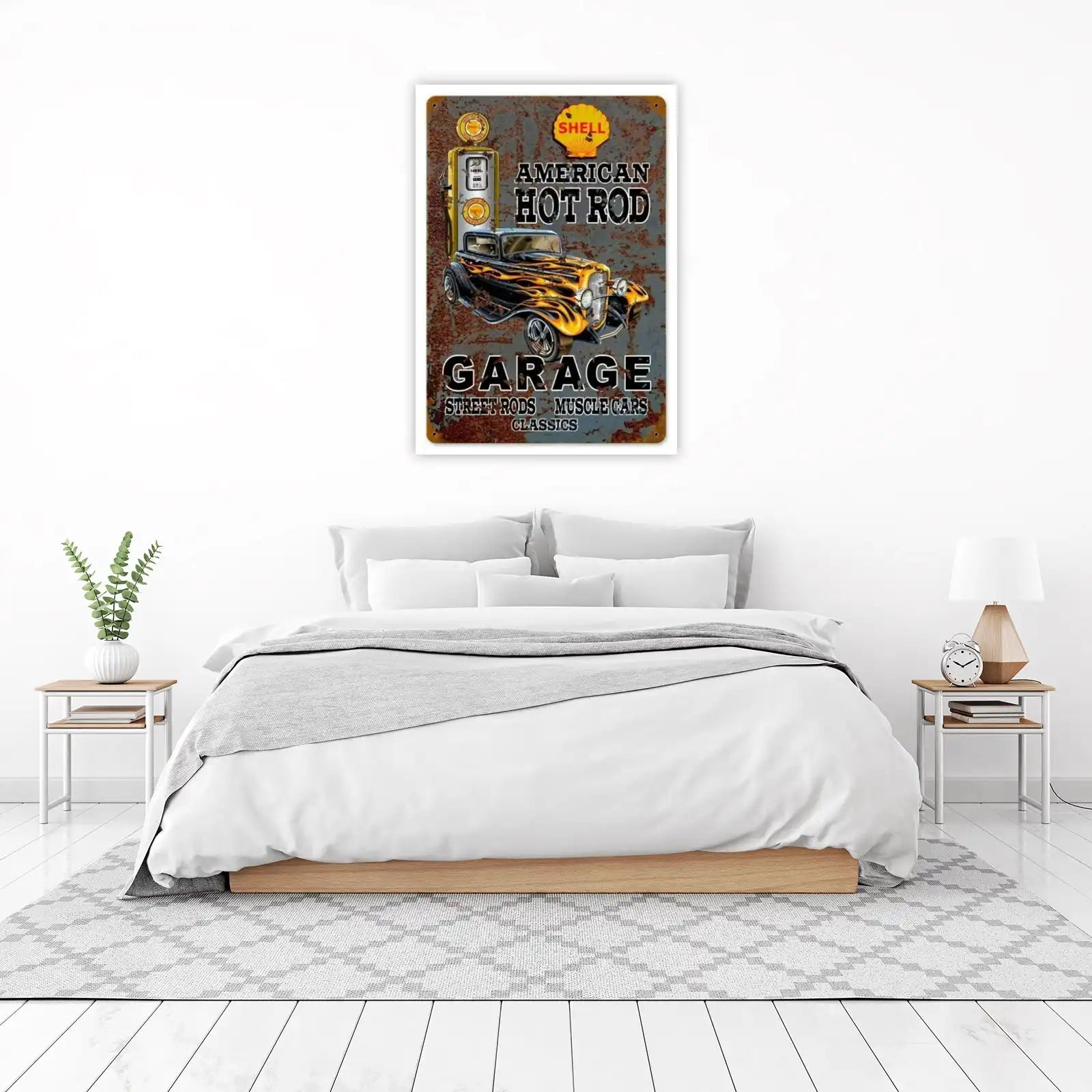 Vintage American Hot Rod Garage Wall Art