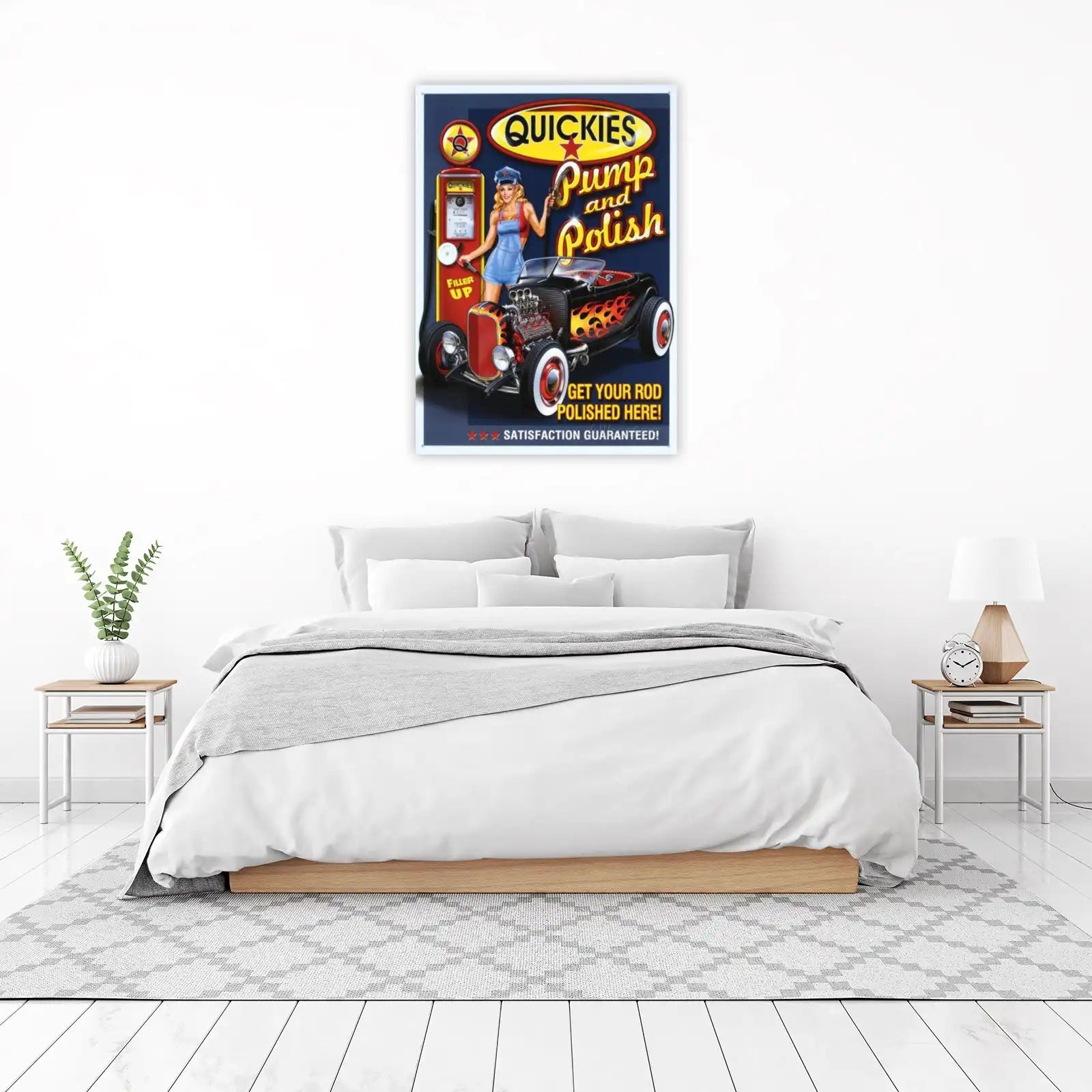 Hot Rod Pinup Gas Pump Wall Art