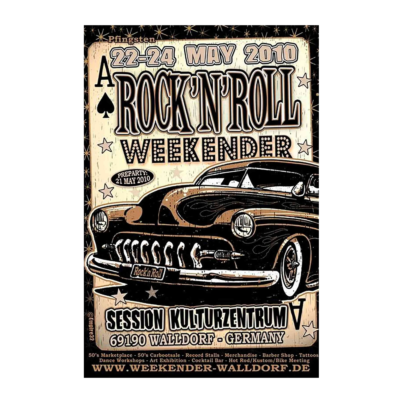 Vintage Rock N Roll Car Wall Art