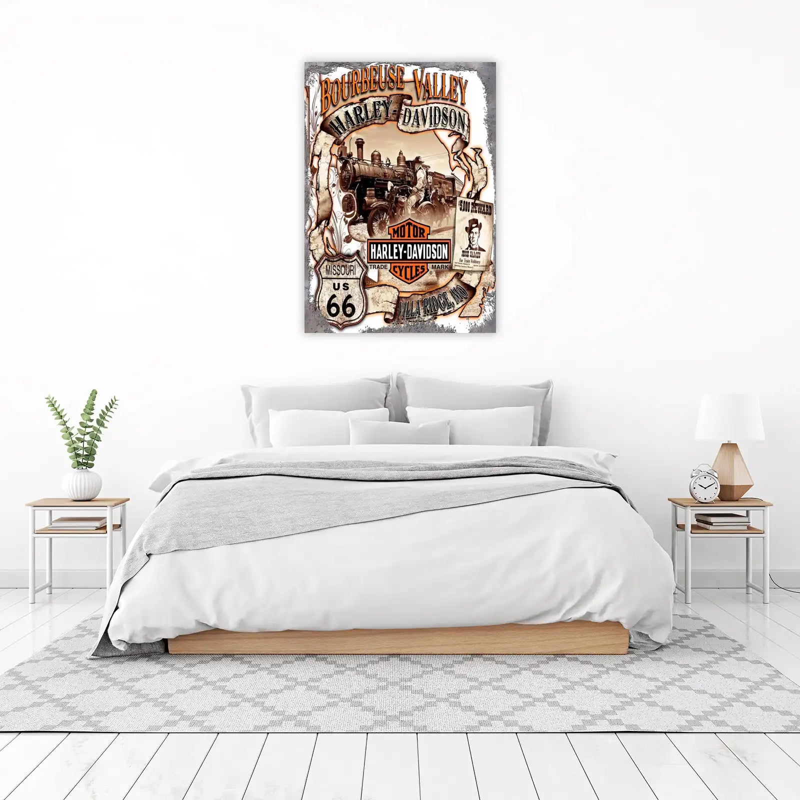 Bourbeuse Valley Harley-Davidson Train Robbery Wall Art