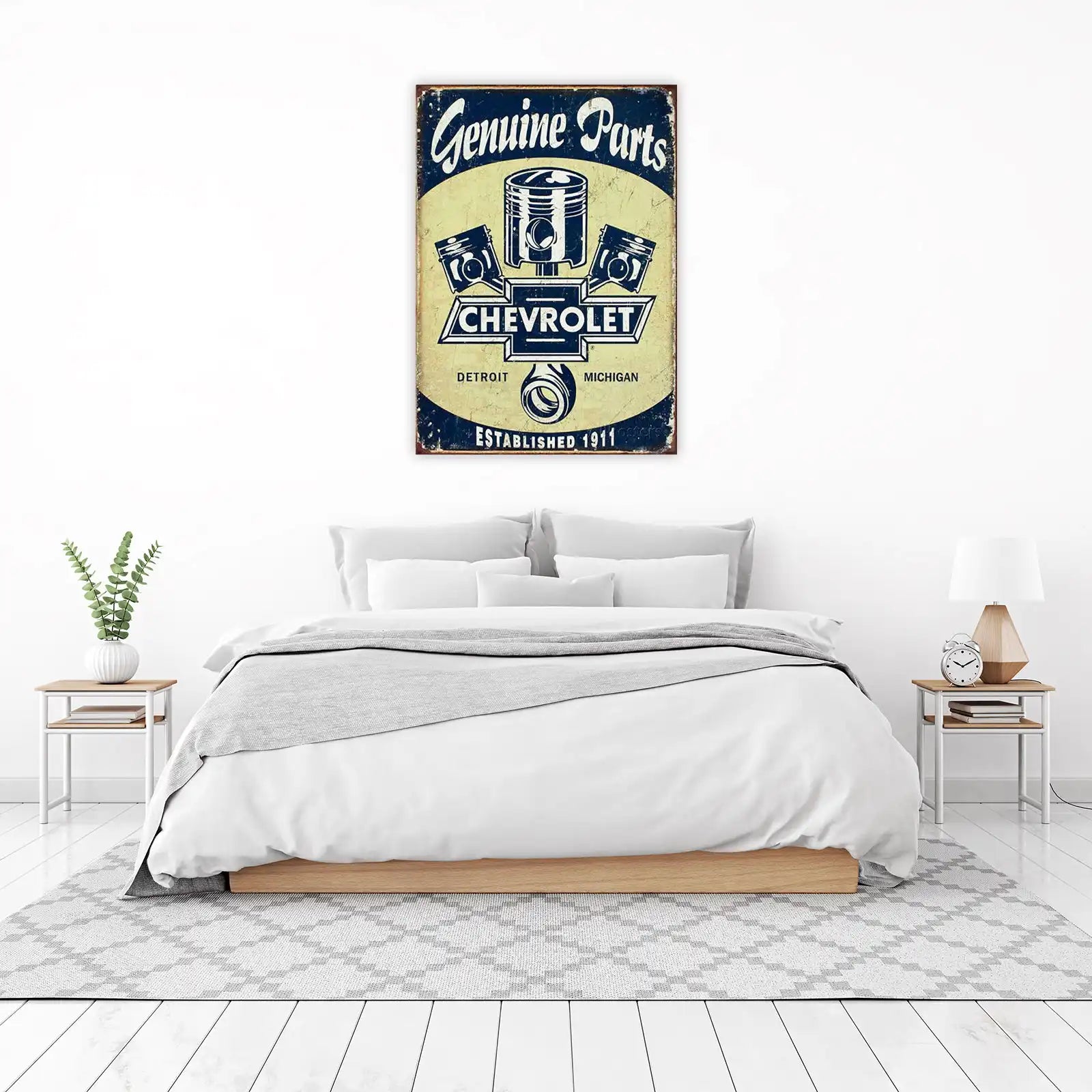 Vintage Chevrolet Parts Detroit Wall Art
