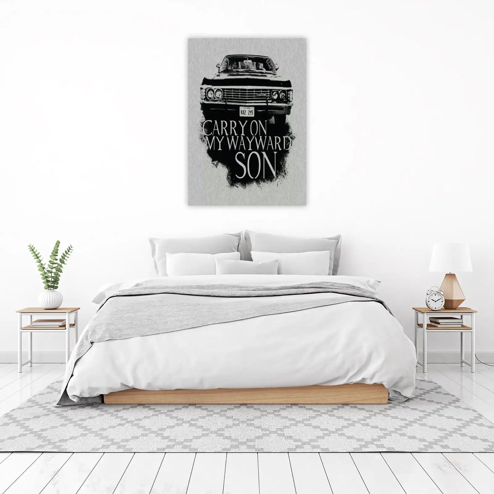 Carry On My Wayward Son Vintage Car Wall Art