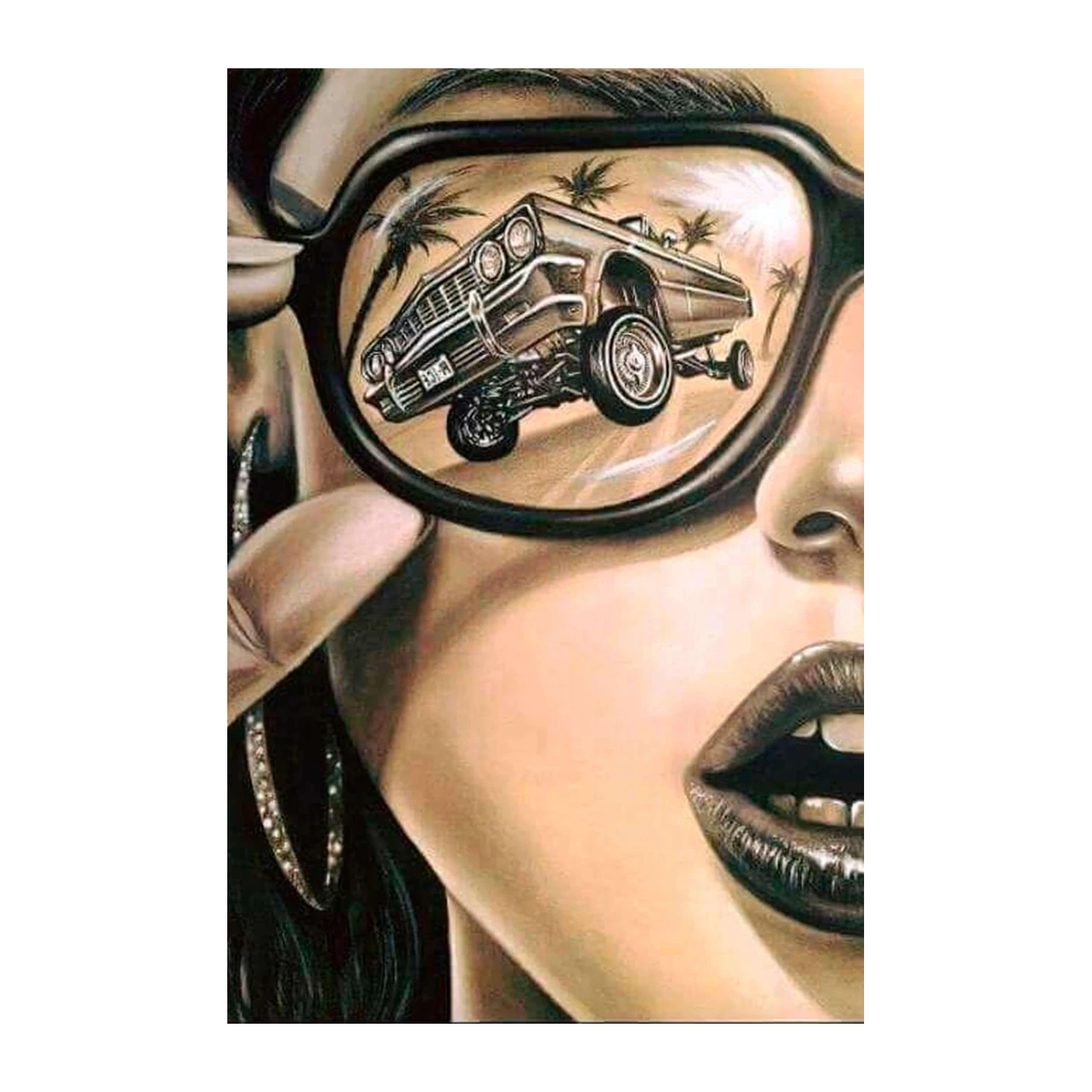 Lowrider Dreams Sunglasses Portrait Wall Art