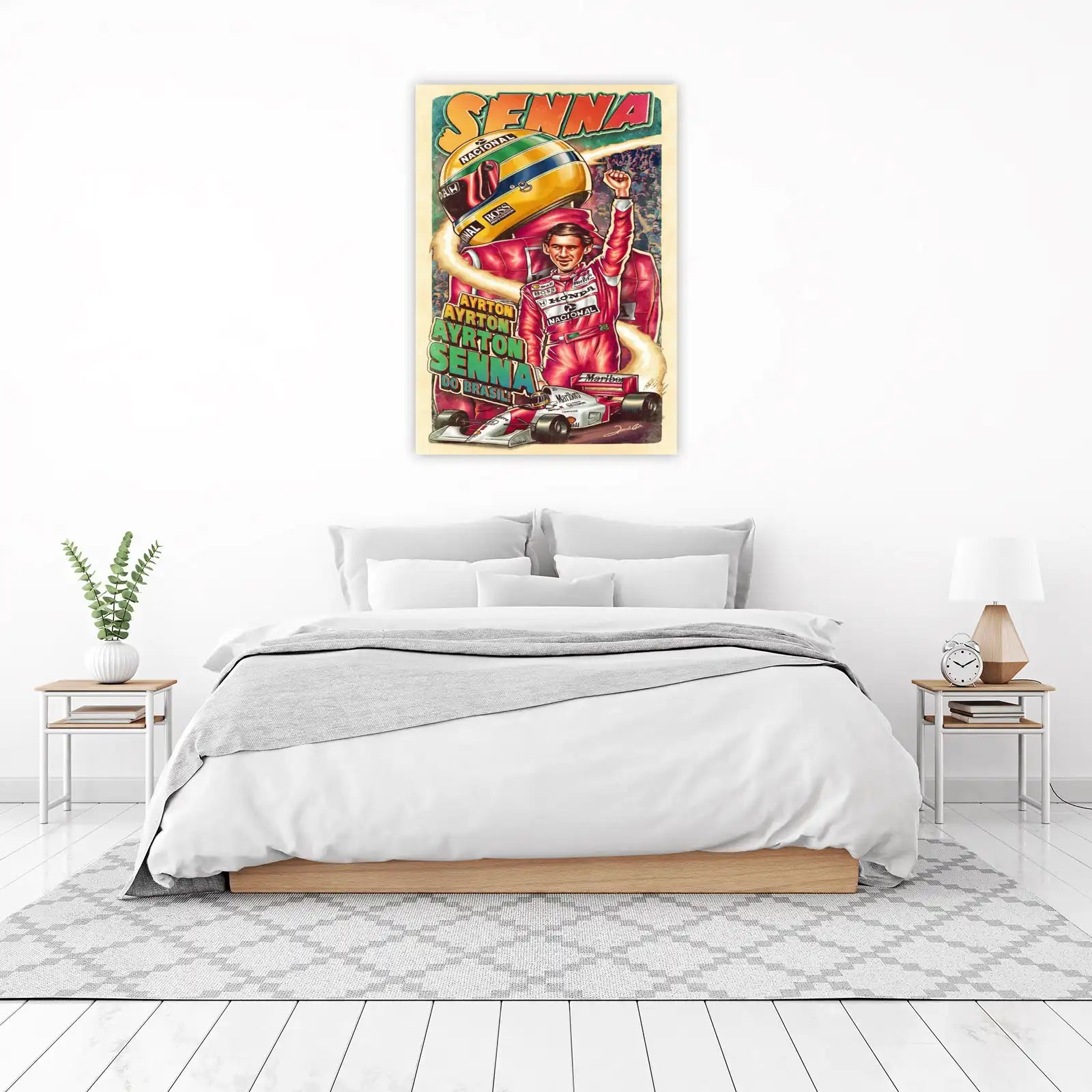 Ayrton Senna Vintage Racing Poster Wall Art