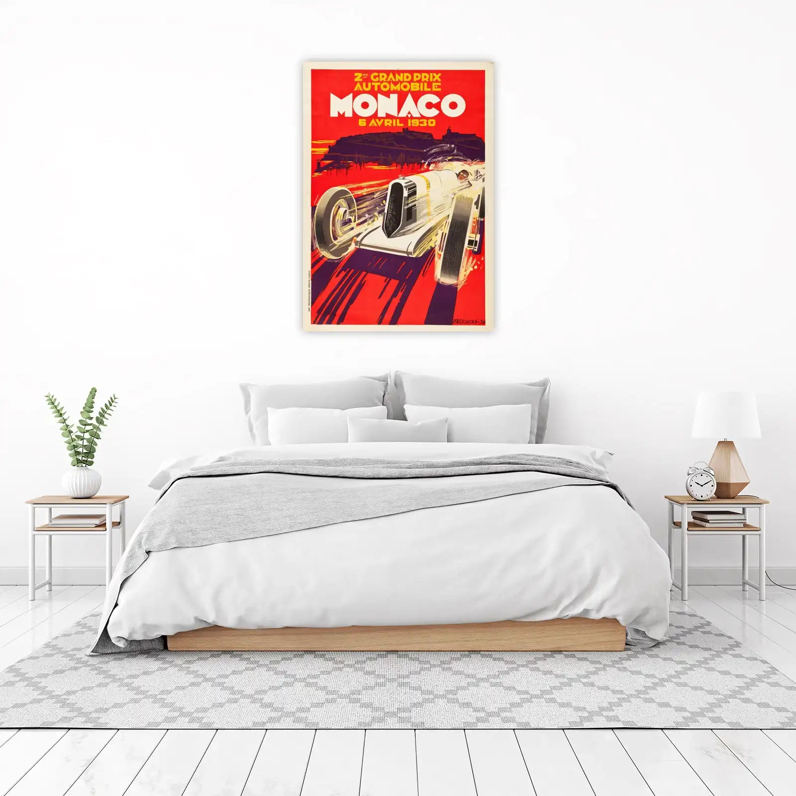 Vintage Monaco Grand Prix Racing Art Wall Art