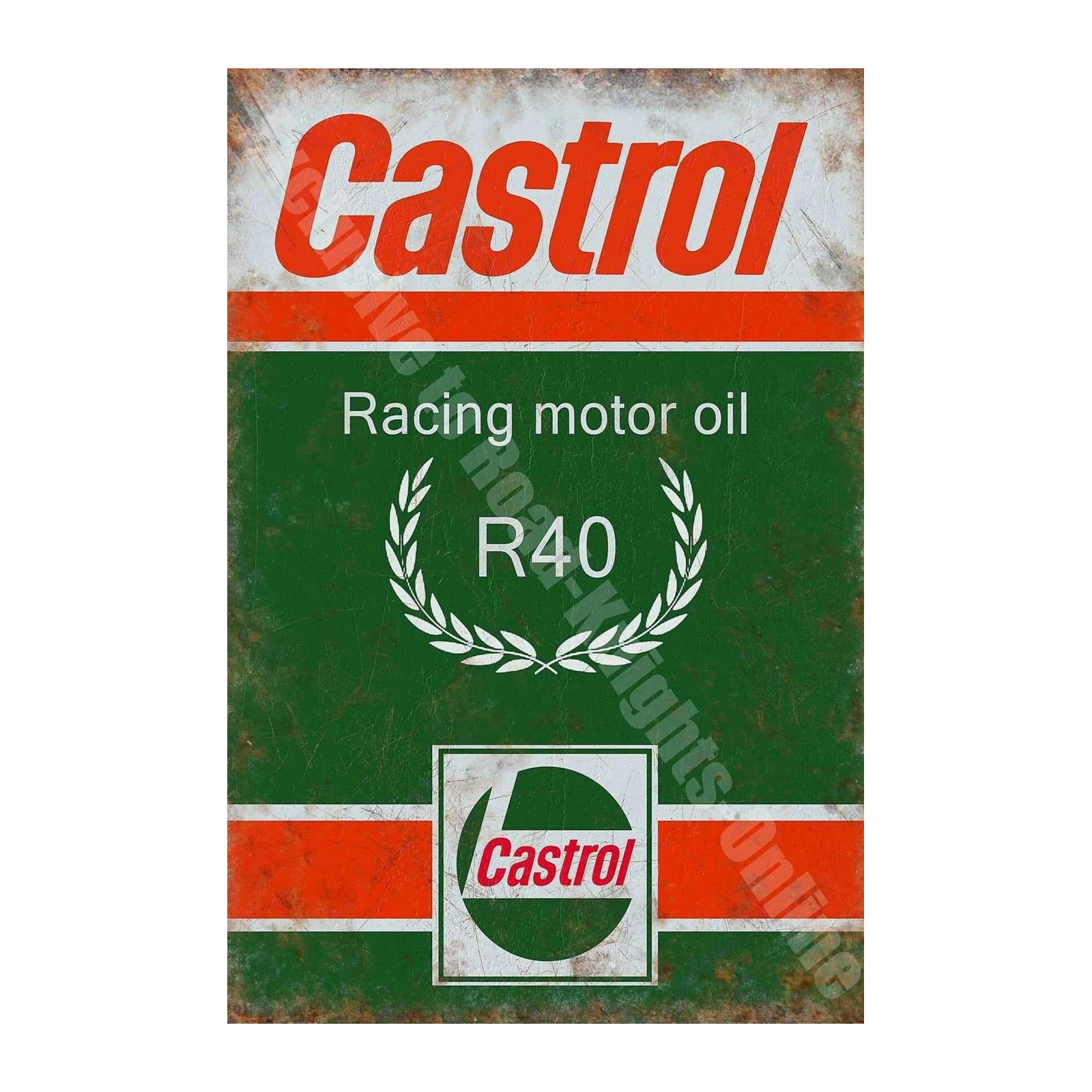 Vintage Castrol R40 Racing Motor Oil Wall Art