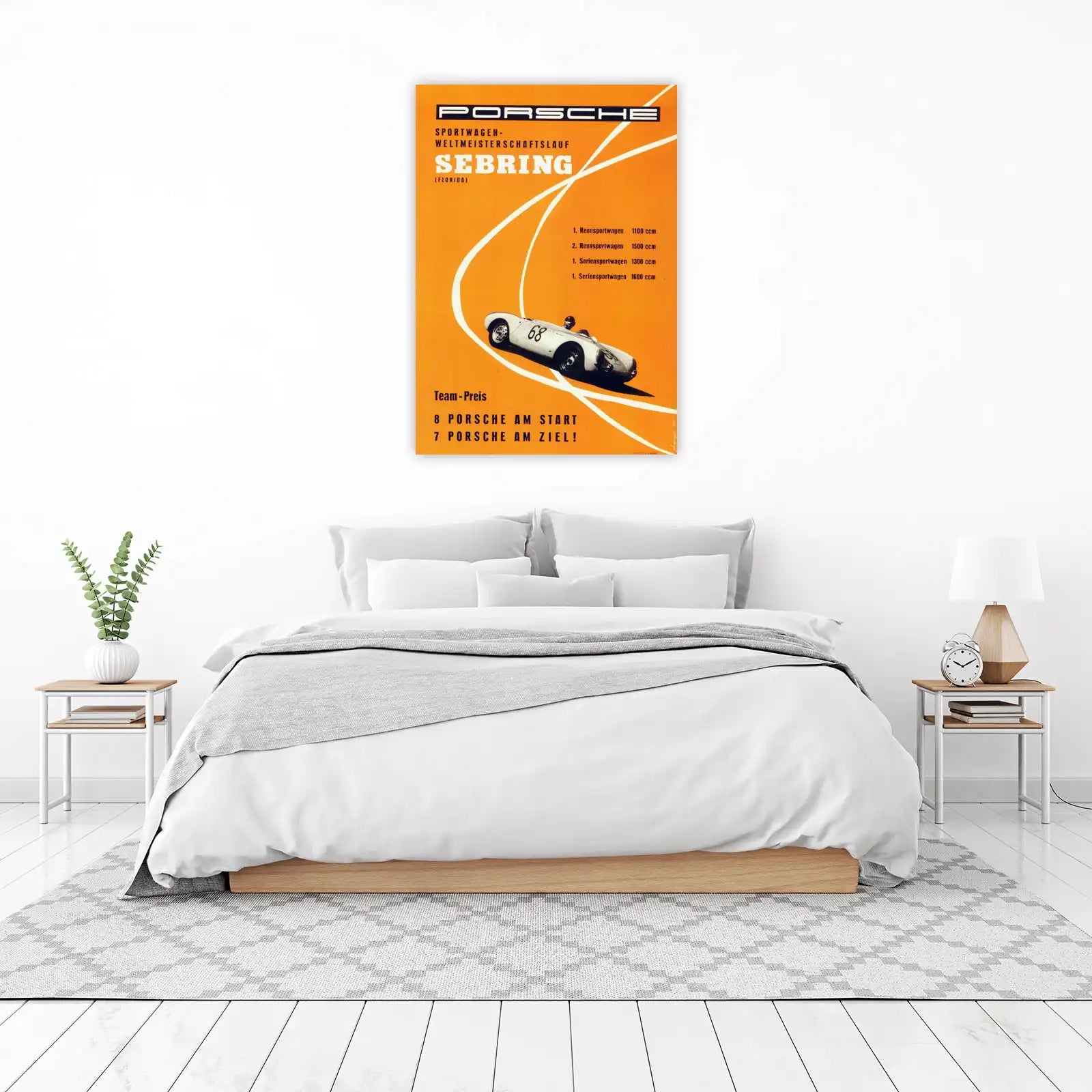 Vintage Porsche Sebring Race Wall Art