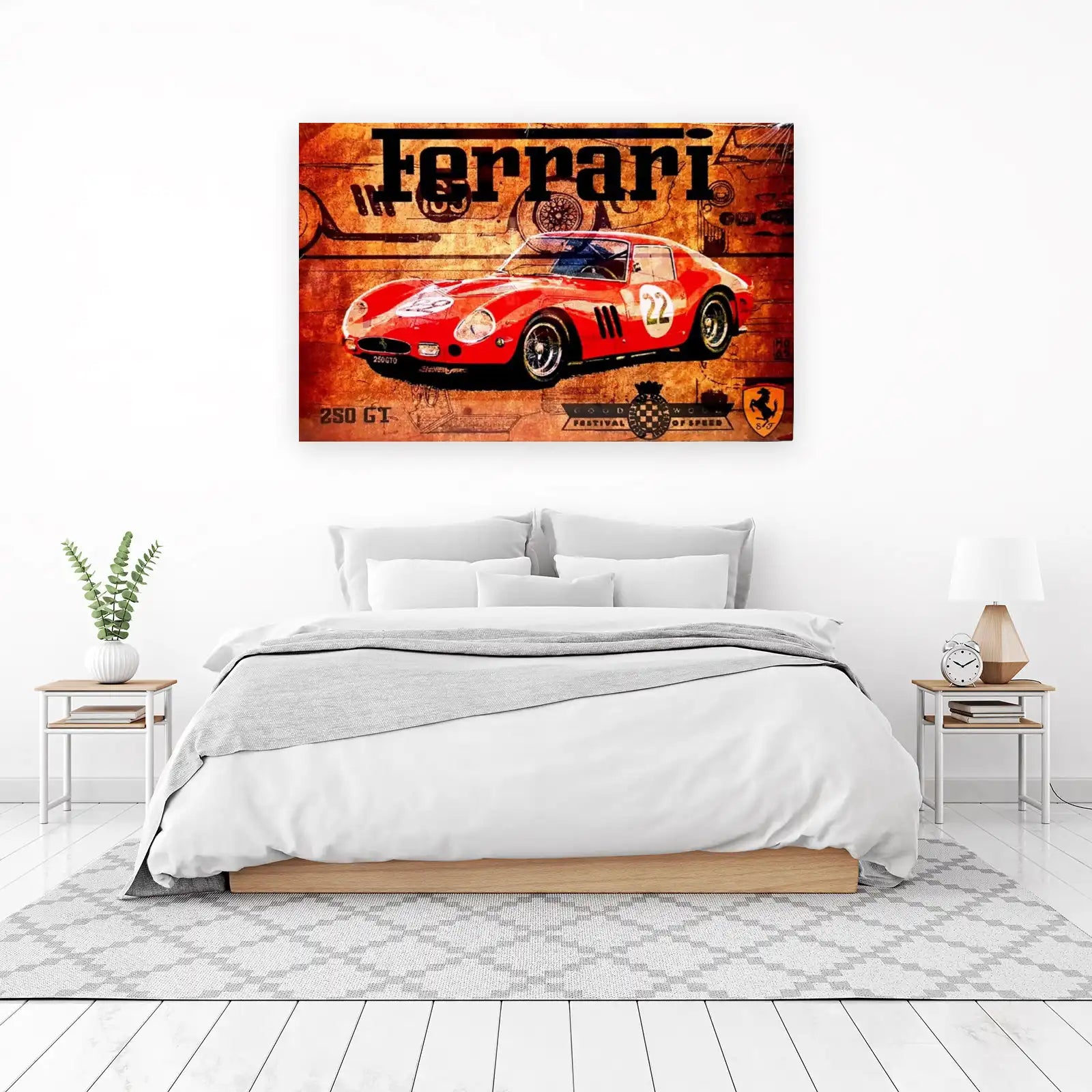 Vintage Red Ferrari 250 GTO Wall Art