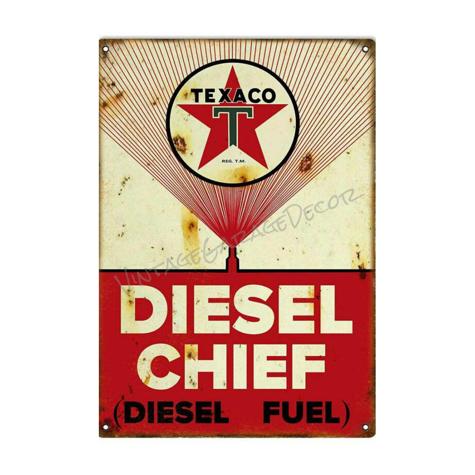 Vintage Texaco Diesel Chief Garage Wall Art