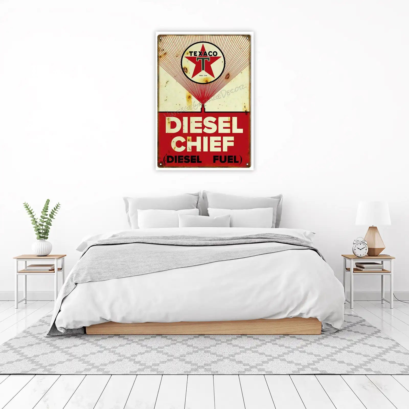 Vintage Texaco Diesel Chief Garage Wall Art