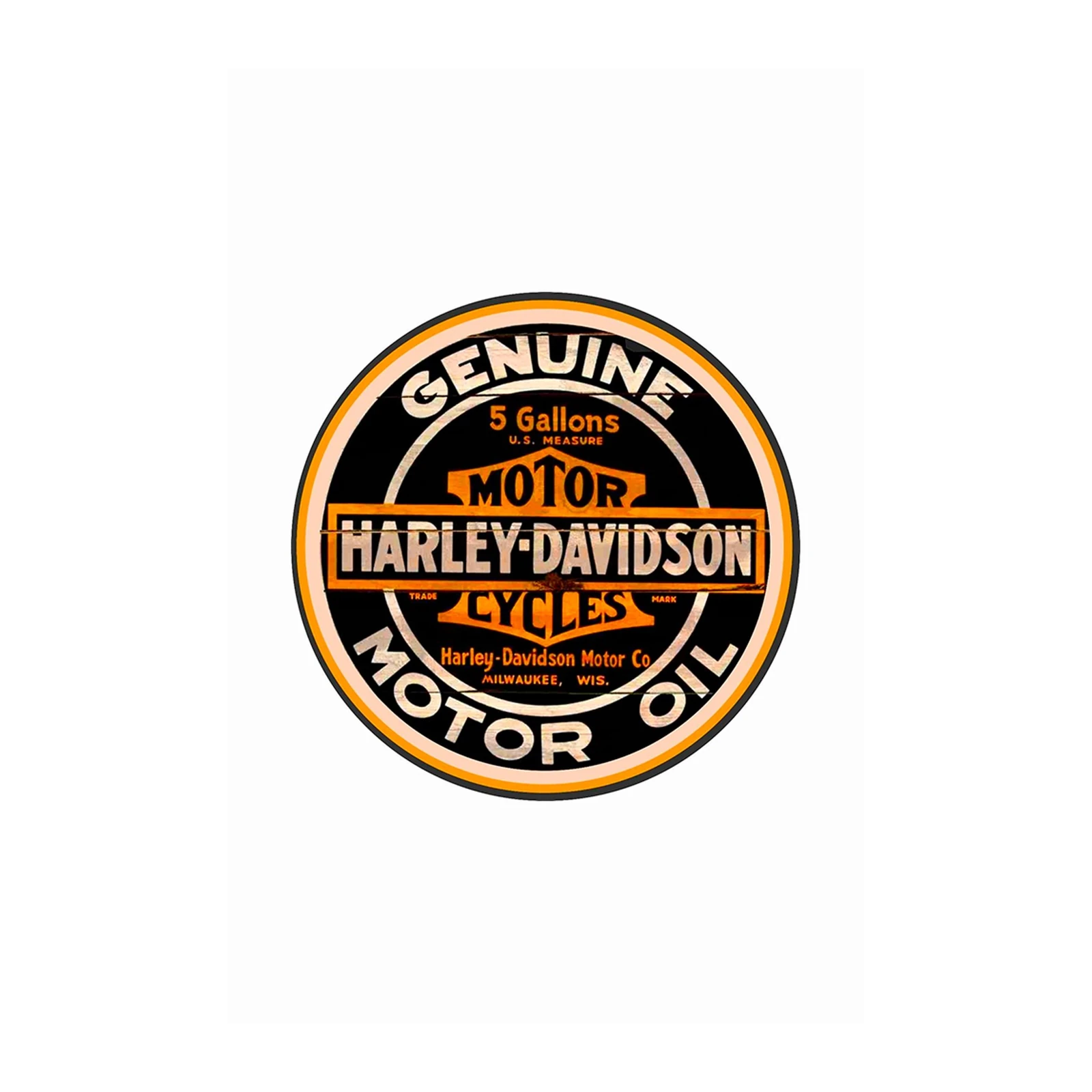 Vintage Harley-Davidson Motor Oil Wall Art