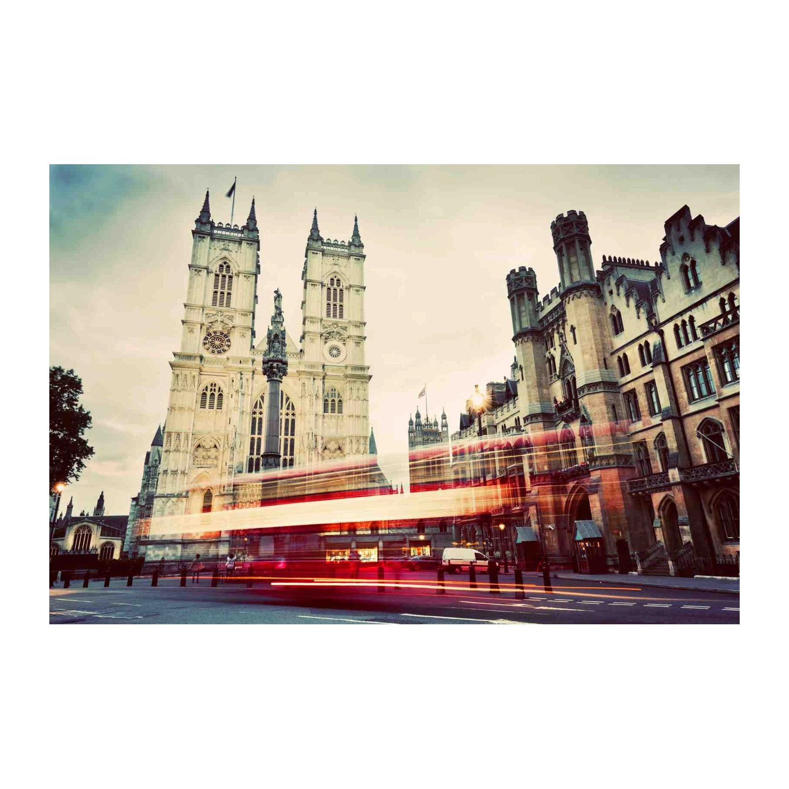 Iconic London Abbey & Bus Wall Art