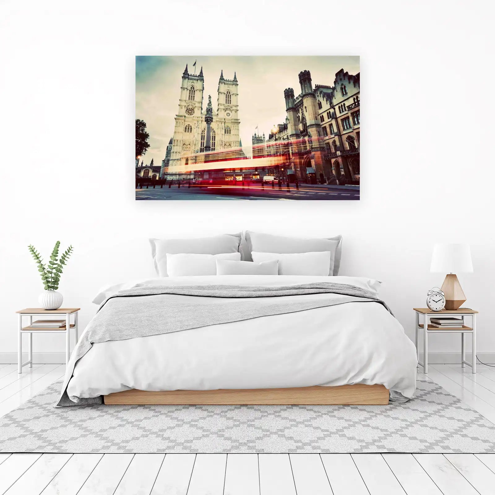 Iconic London Abbey & Bus Wall Art