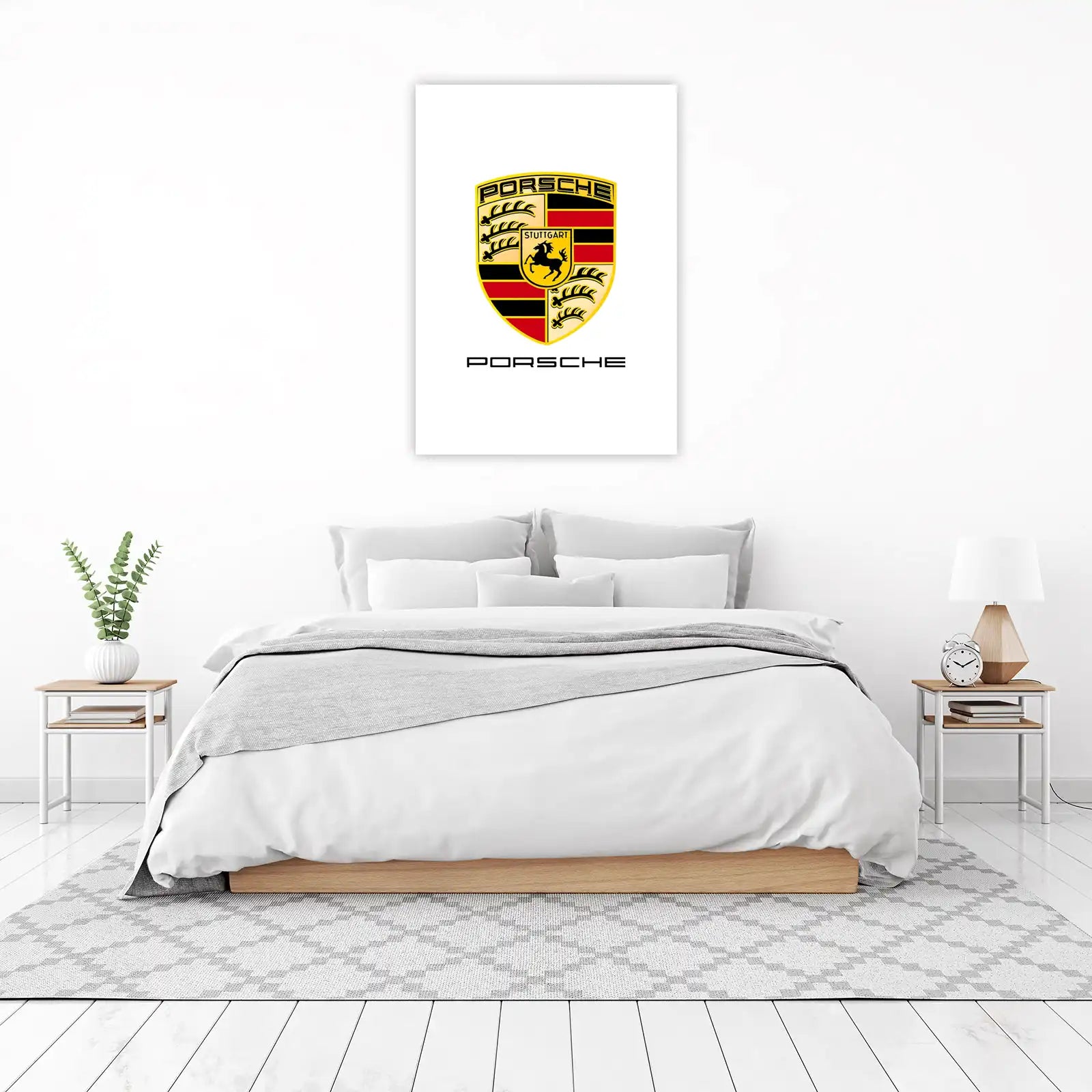 Porsche Emblem Gold & Black Wall Art
