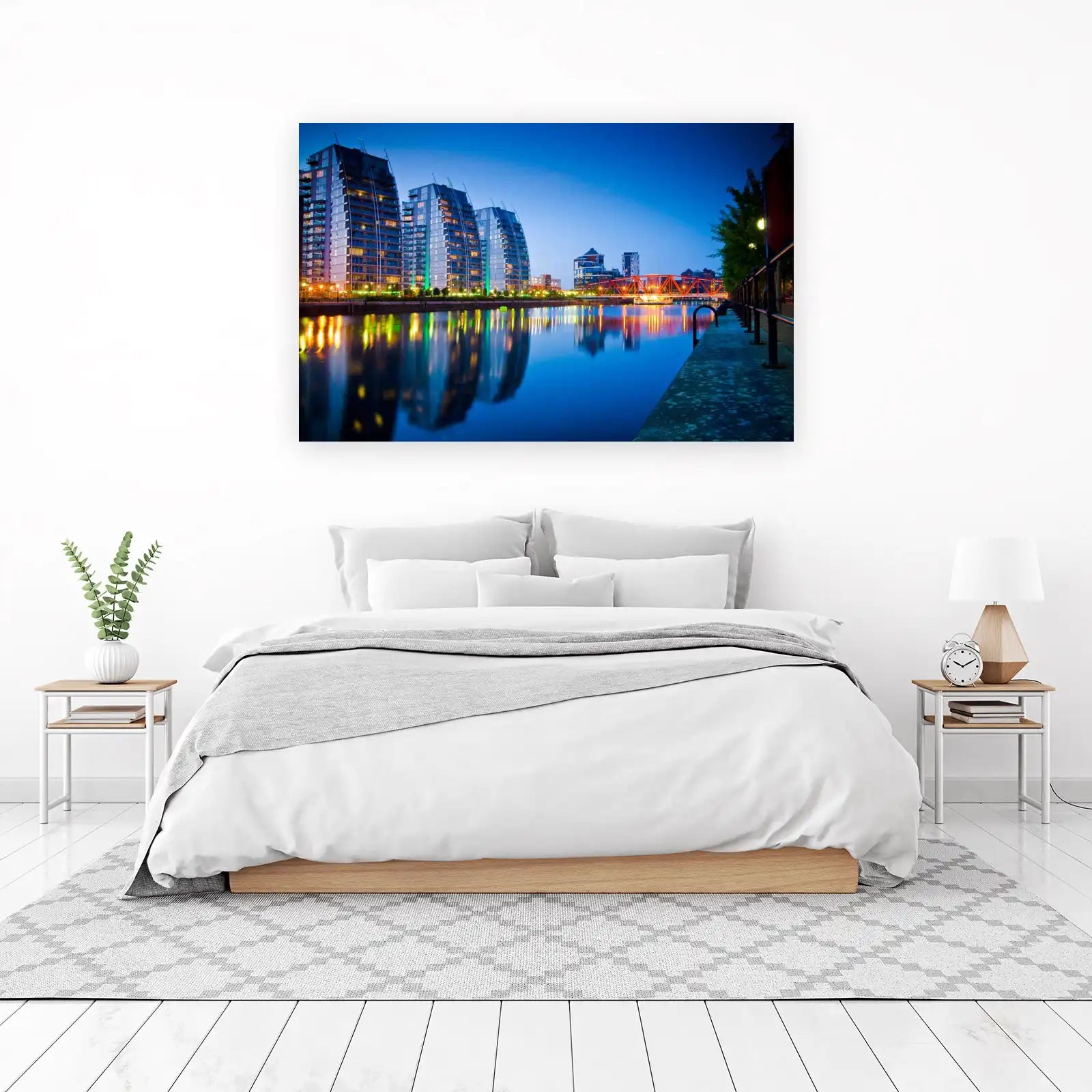 Modern Cityscape & Bridge Wall Art