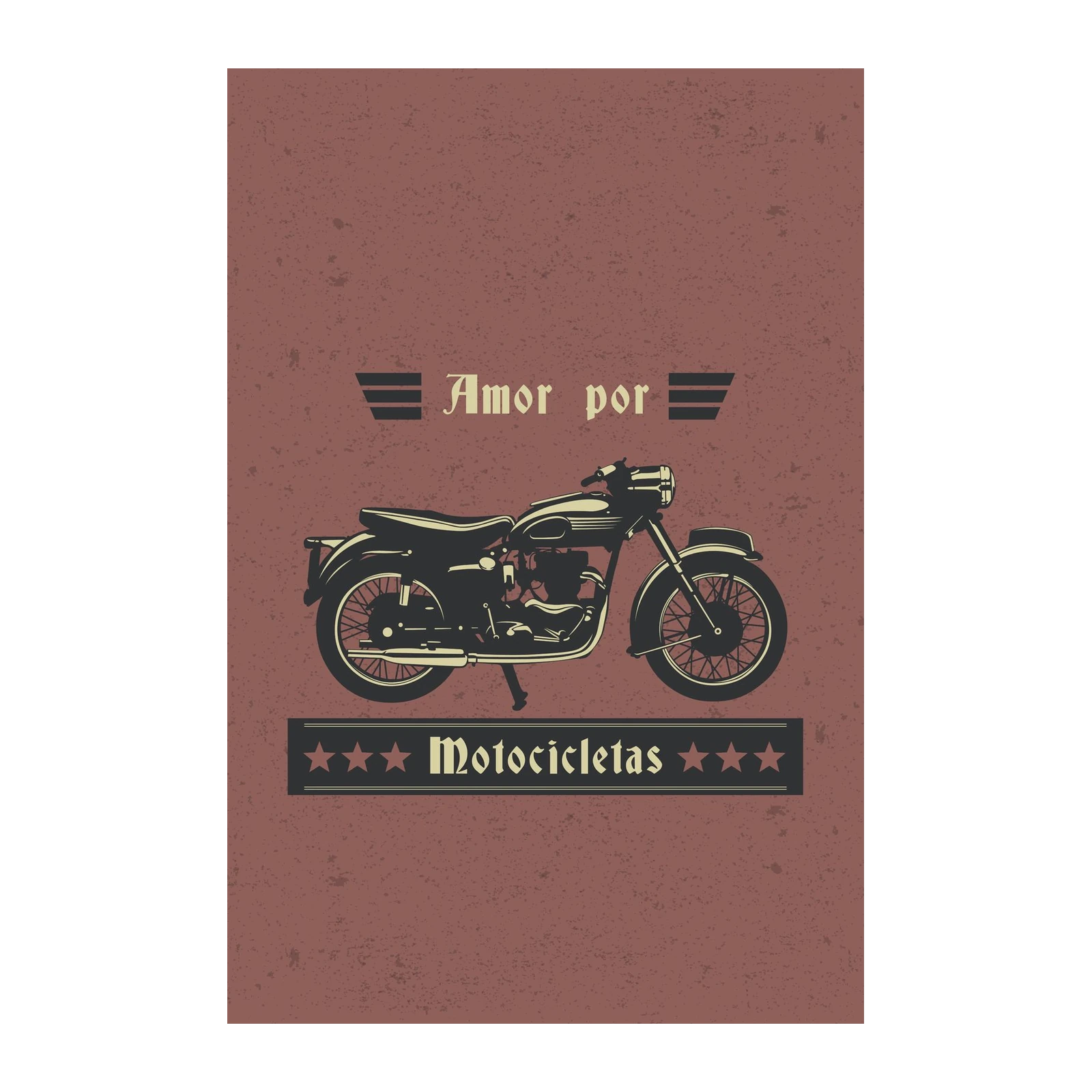 Retro Motorcycle Amor por Motocicletas Wall Art