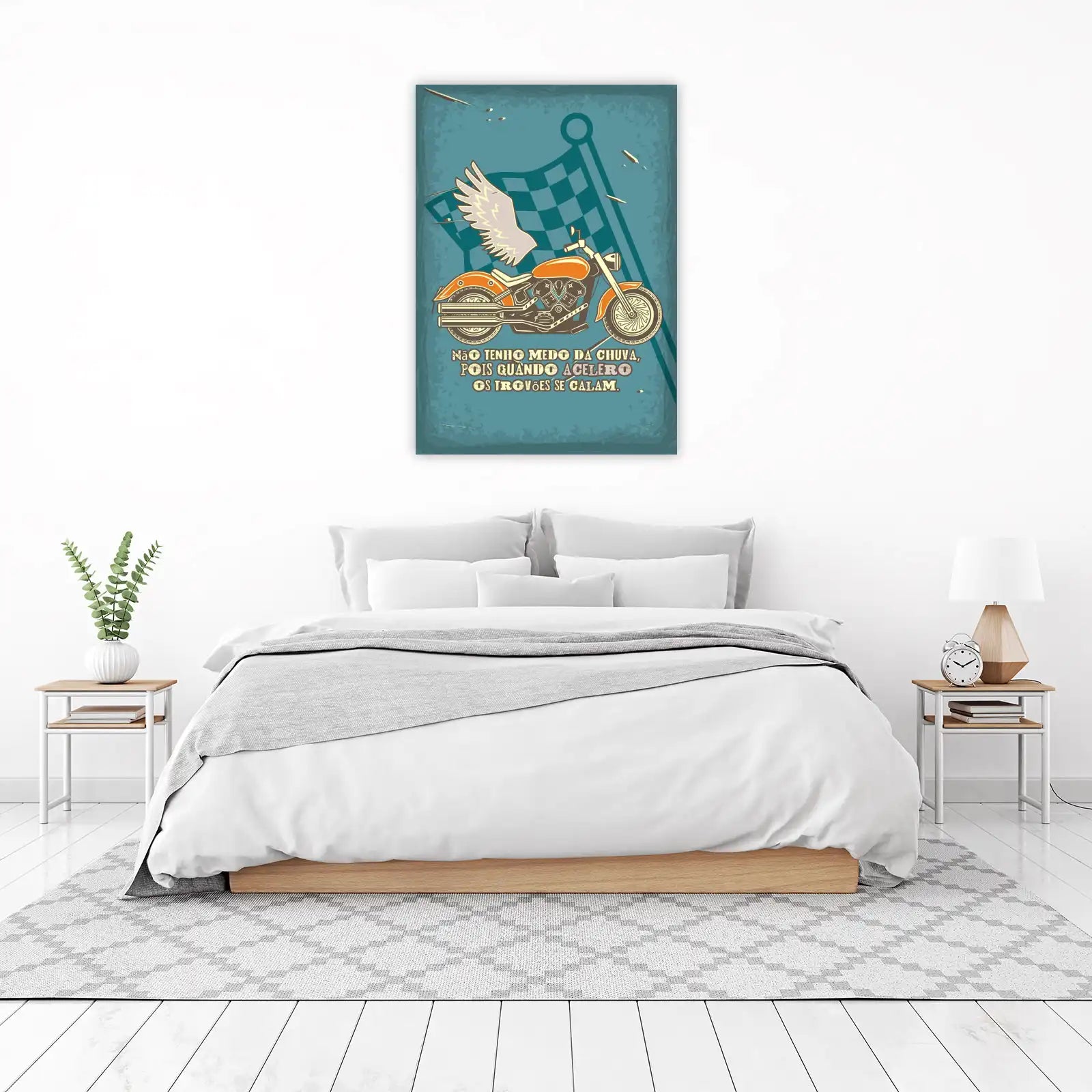 Vintage Motorcycle Wings Wall Art