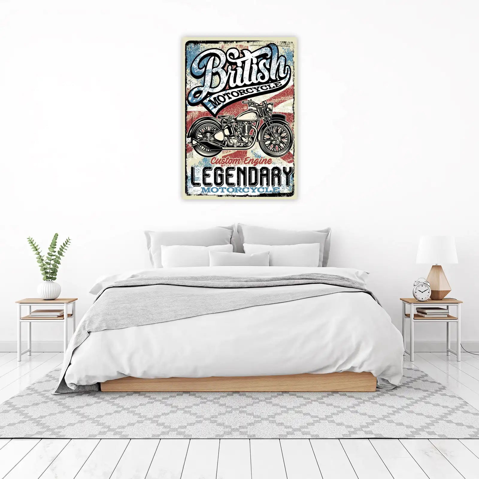 Vintage British Motorcycle Art Wall Art