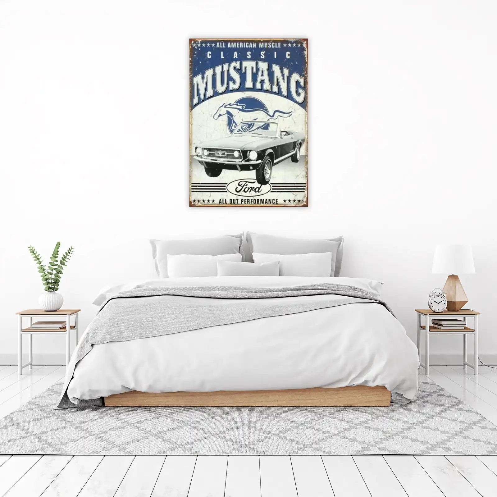 Classic Mustang Convertible Metal Wall Art Wall Art