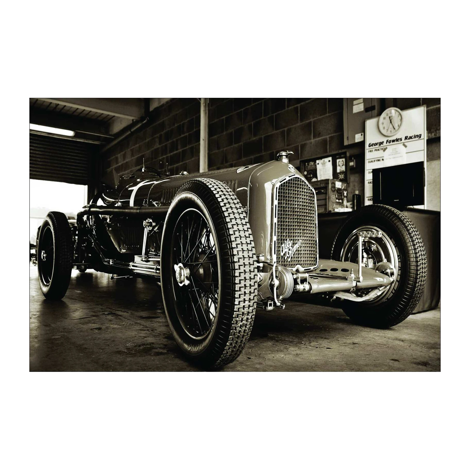 Vintage Alfa Romeo Racing Car Wall Art
