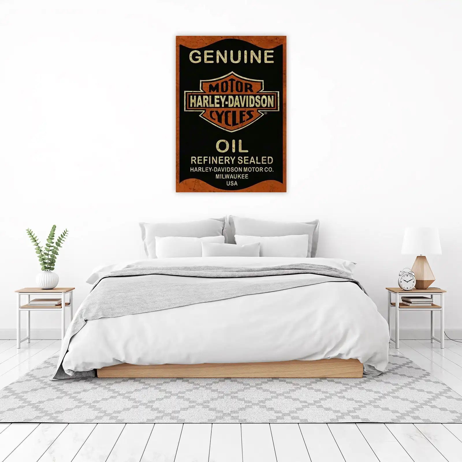 Vintage Harley-Davidson Oil Wall Art