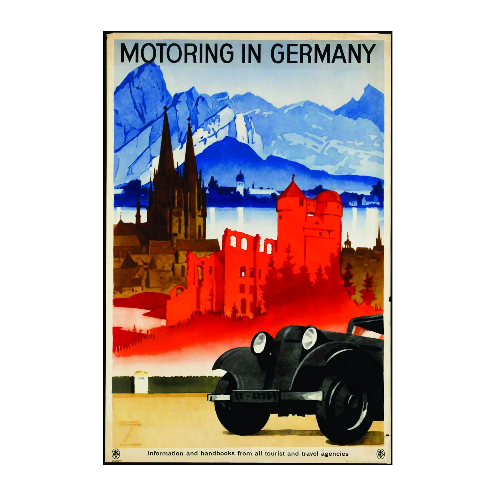 Vintage Motoring Germany Wall Art