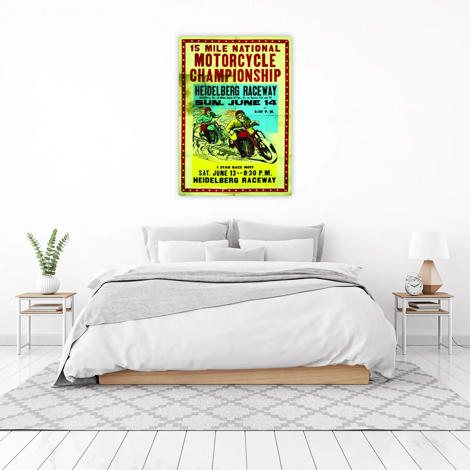 Vintage Motorcycle Race Heidelberg Wall Art