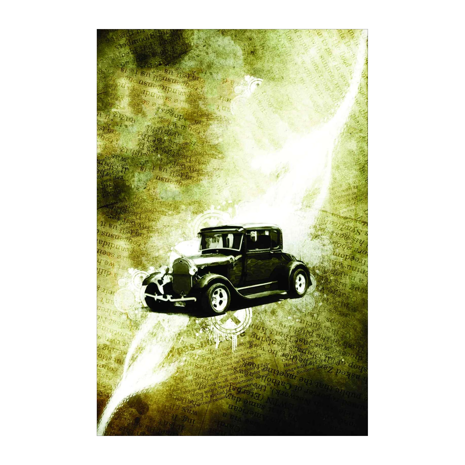 Vintage Automobile Collage Wall Art