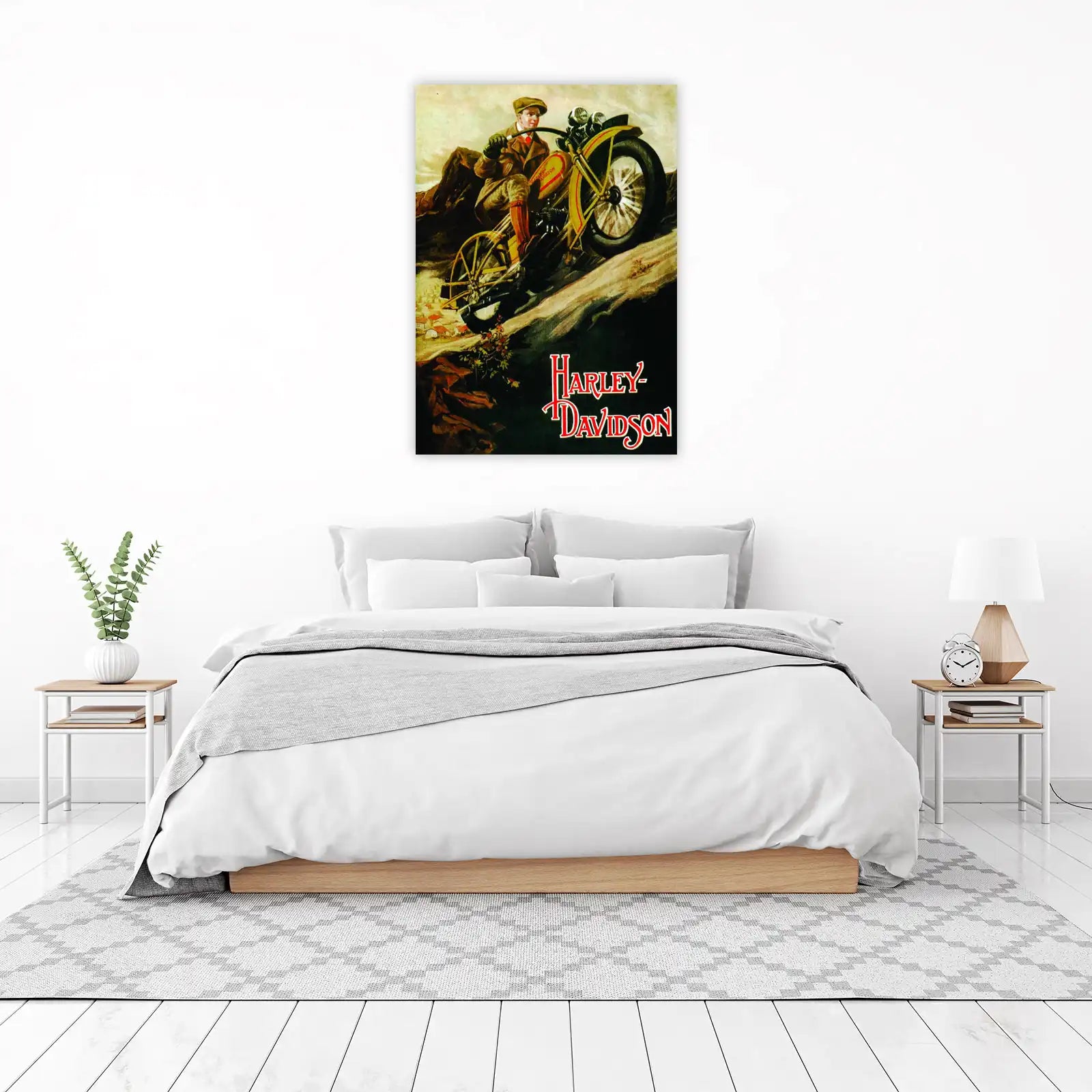 Vintage Harley Davidson Rider Wall Art