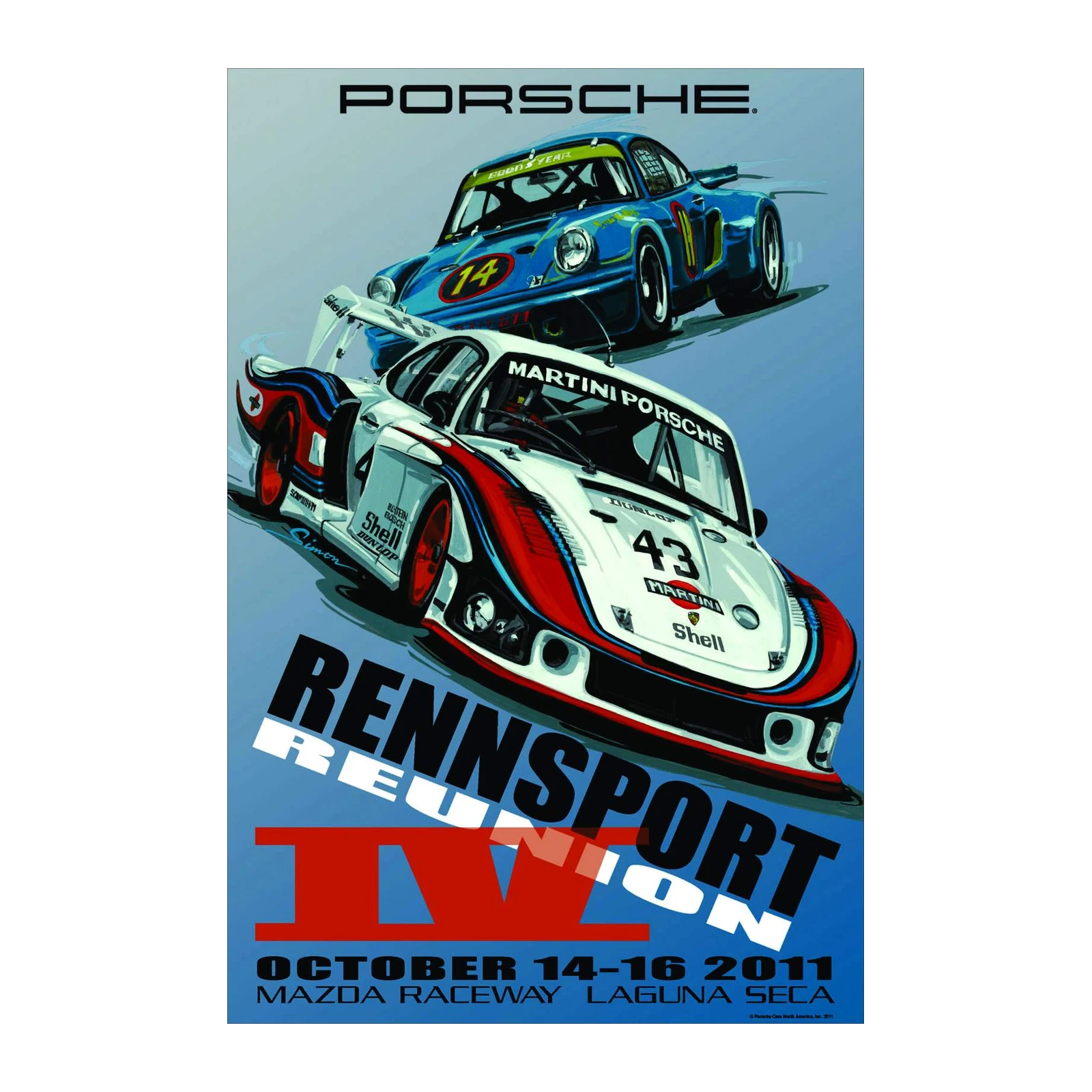Vintage Porsche Racing Art Wall Art