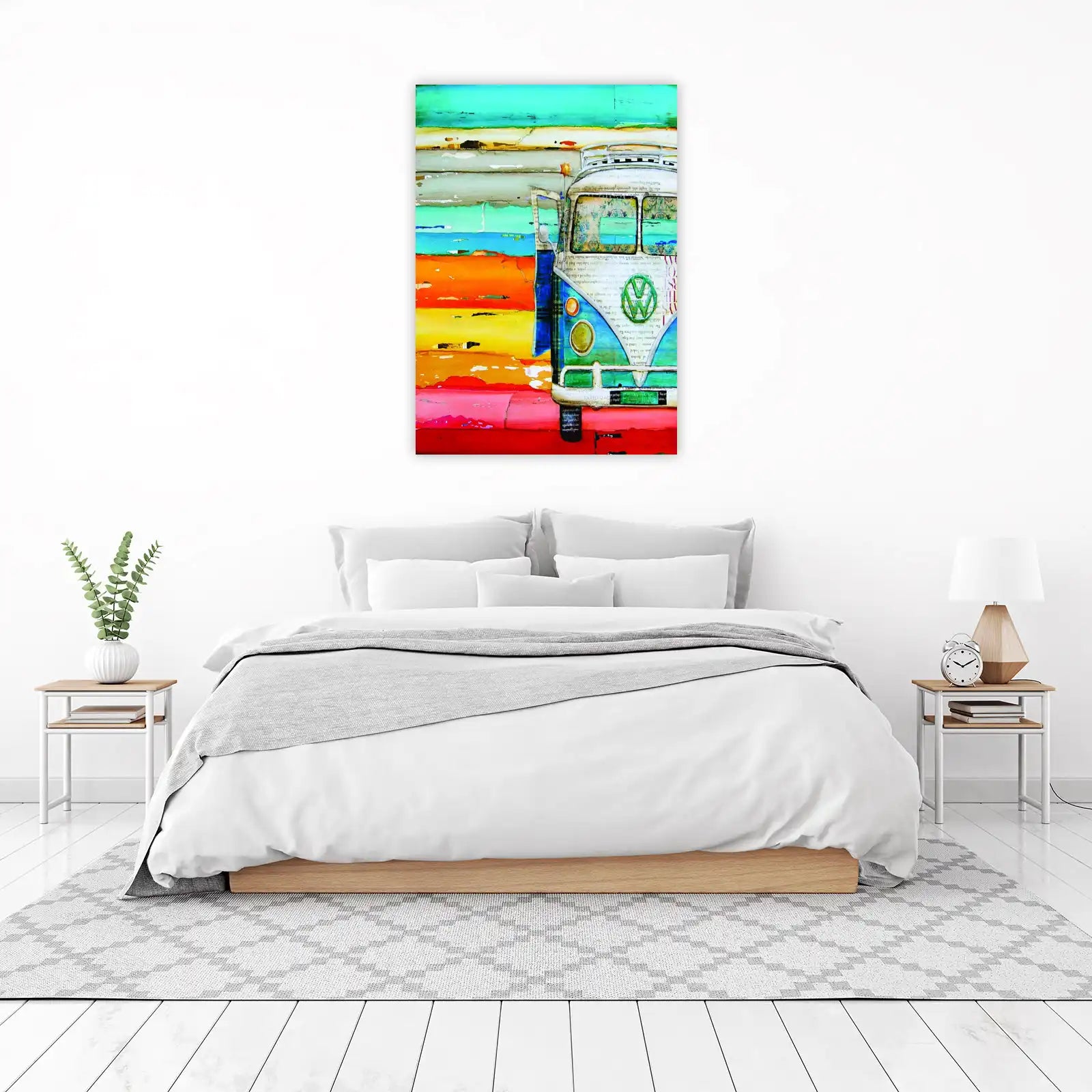 Retro VW Bus Beach Vibes Wall Art
