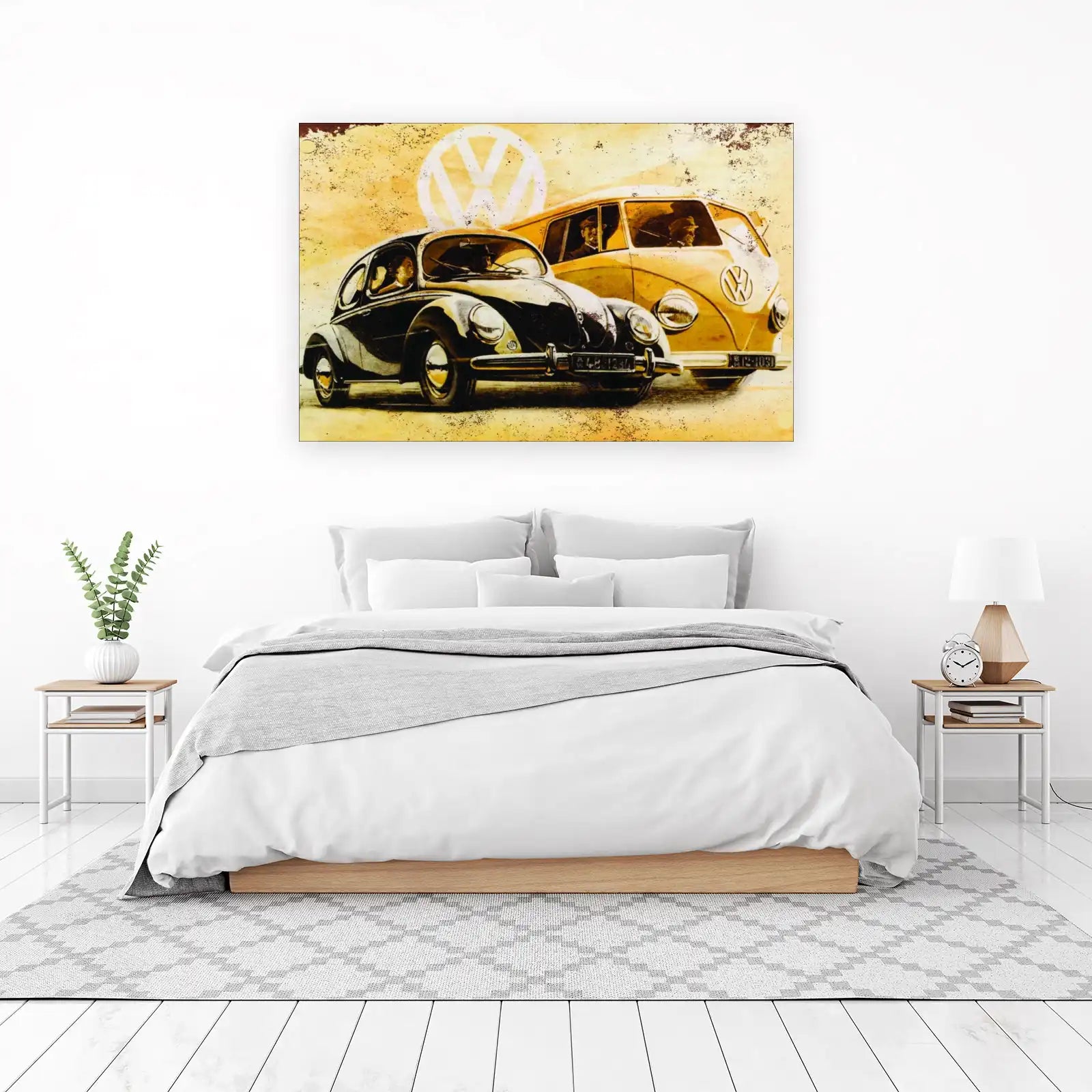 Vintage VW Beetle & Bus Wall Art