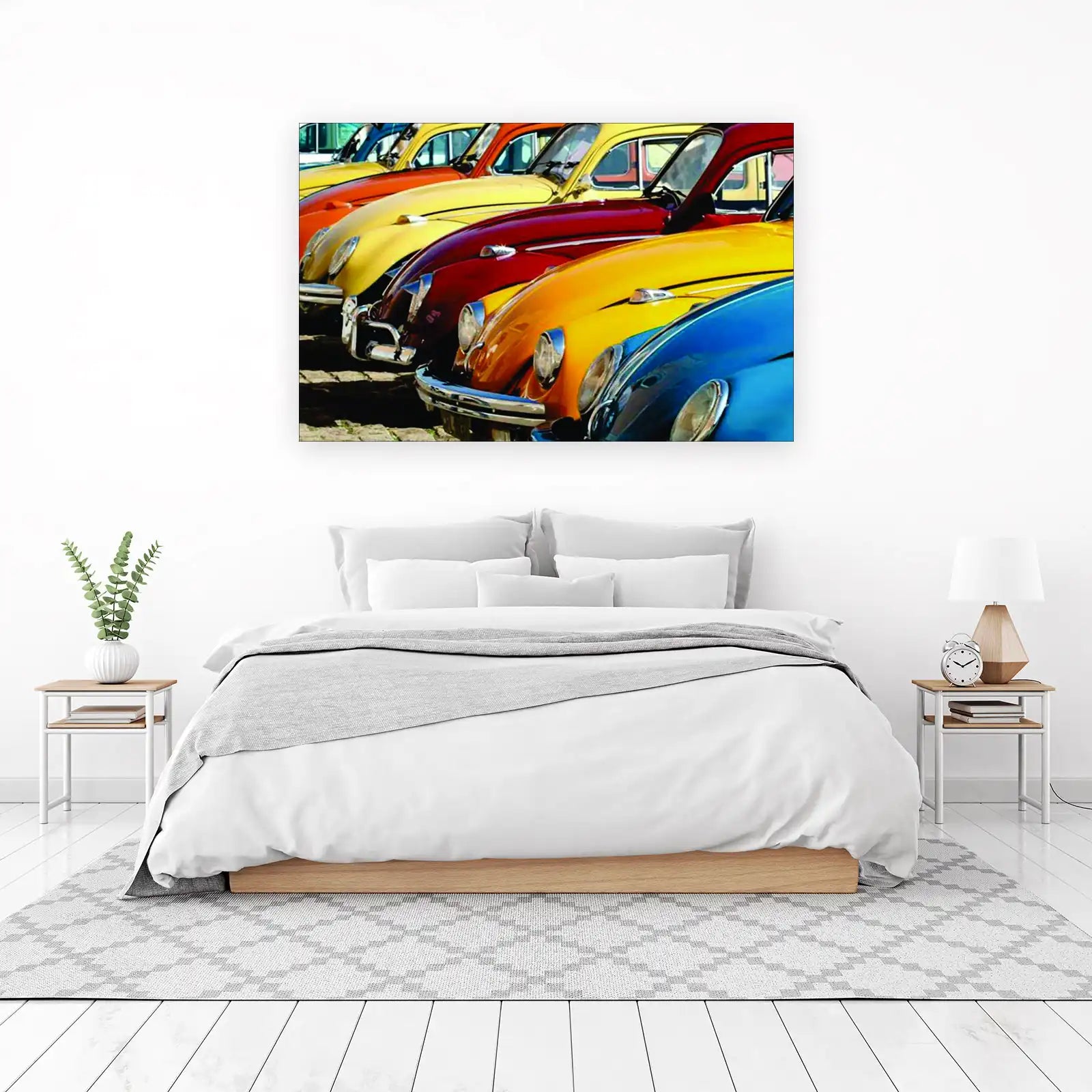 Vintage VW Beetle Color Pop Wall Art