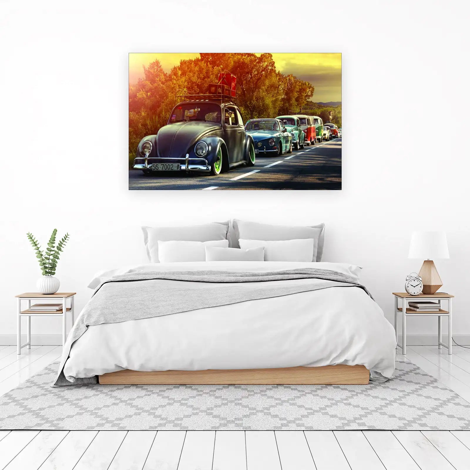 Vintage VW Beetle Road Trip Wall Art