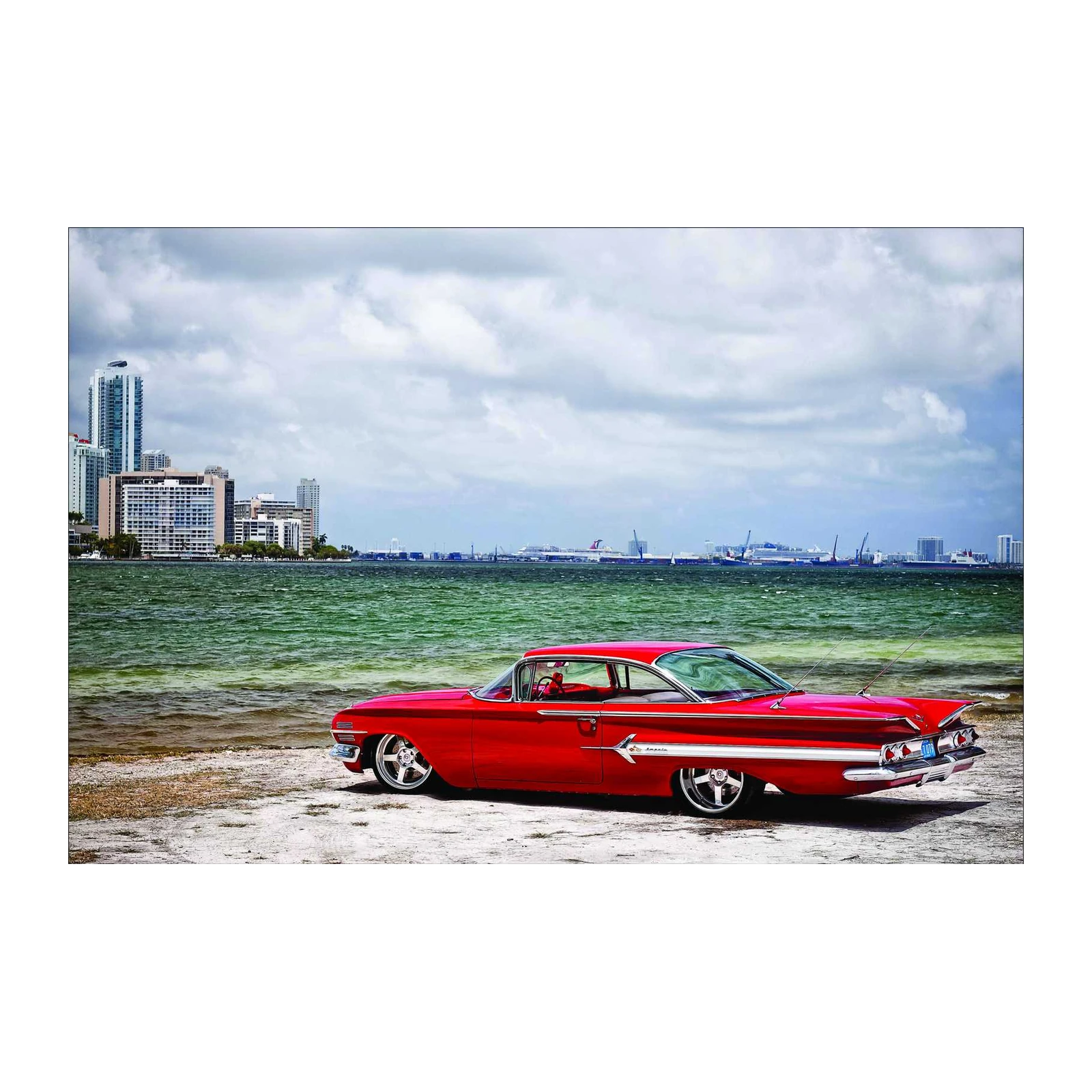 Vintage Red Impala Miami Beach Wall Art