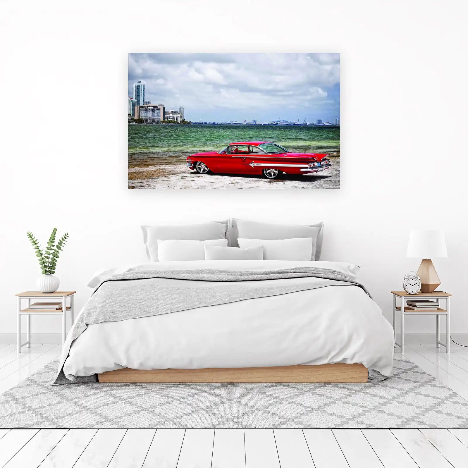 Vintage Red Impala Miami Beach Wall Art