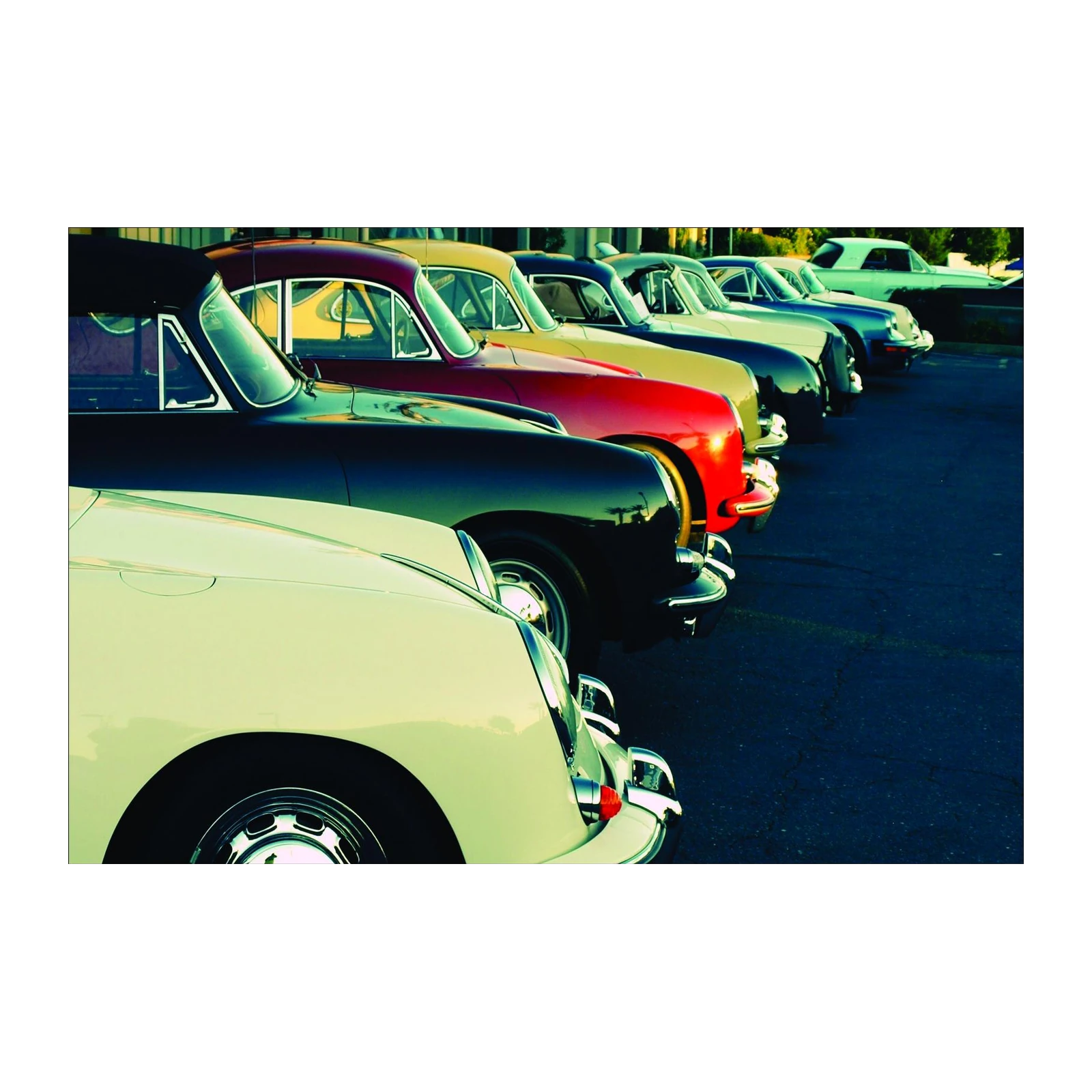 Vintage Car Lineup Wall Art