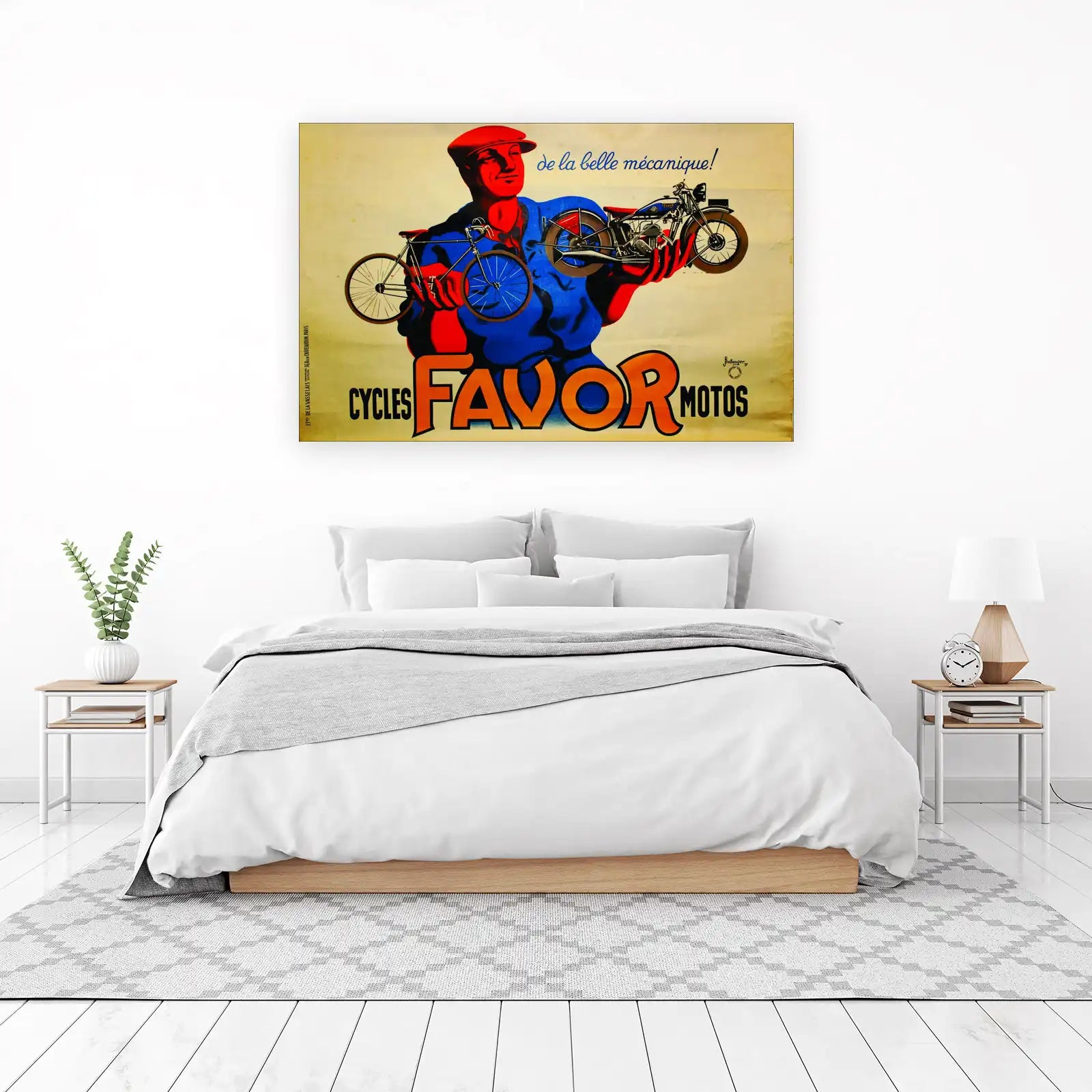 Vintage Cycles Motos Favor Wall Art