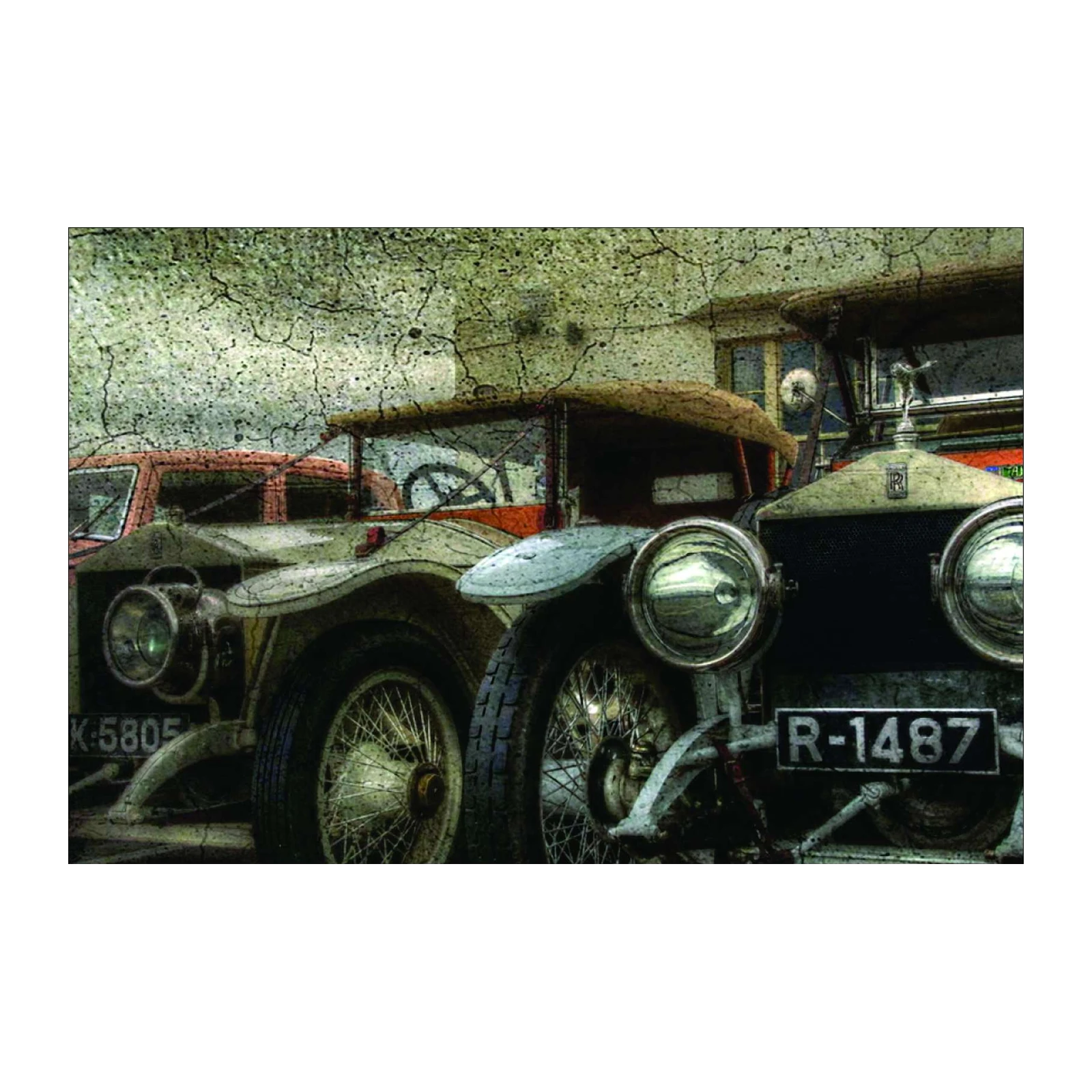 Vintage Rolls Royce Duo Textured Wall Art