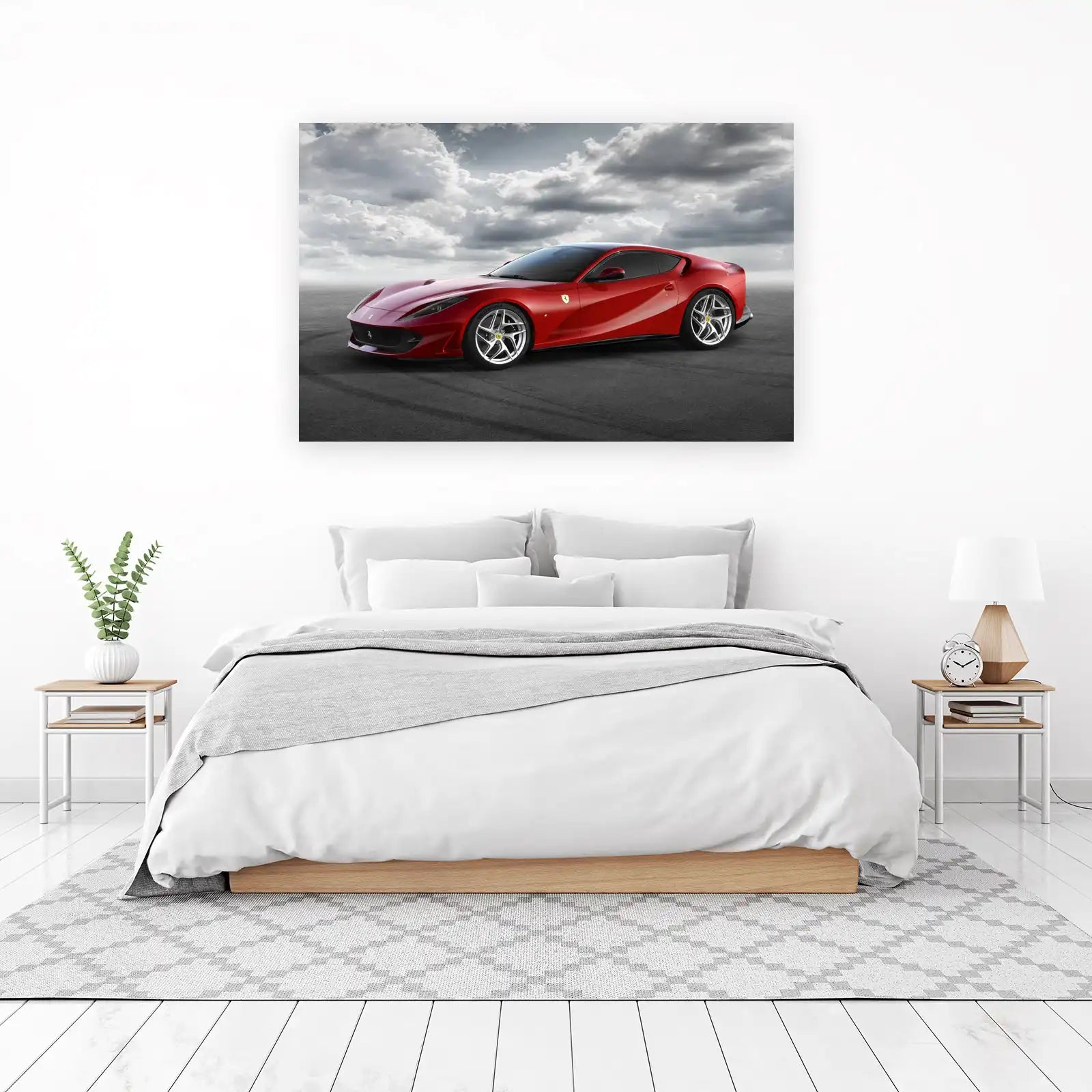 Luxury Red Ferrari Supercar Wall Art